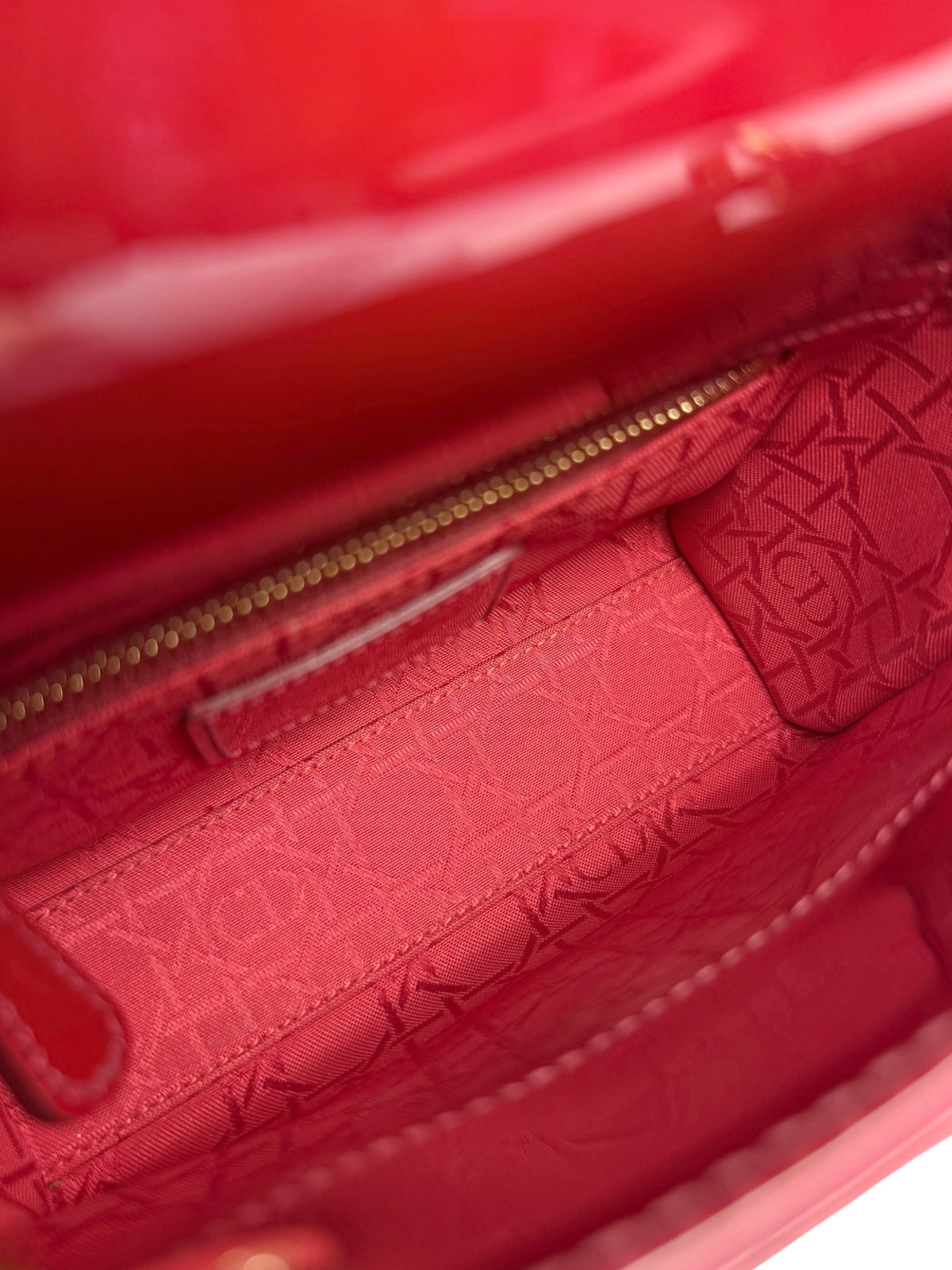 Dior Mini Patent Red Lady Dior T9018