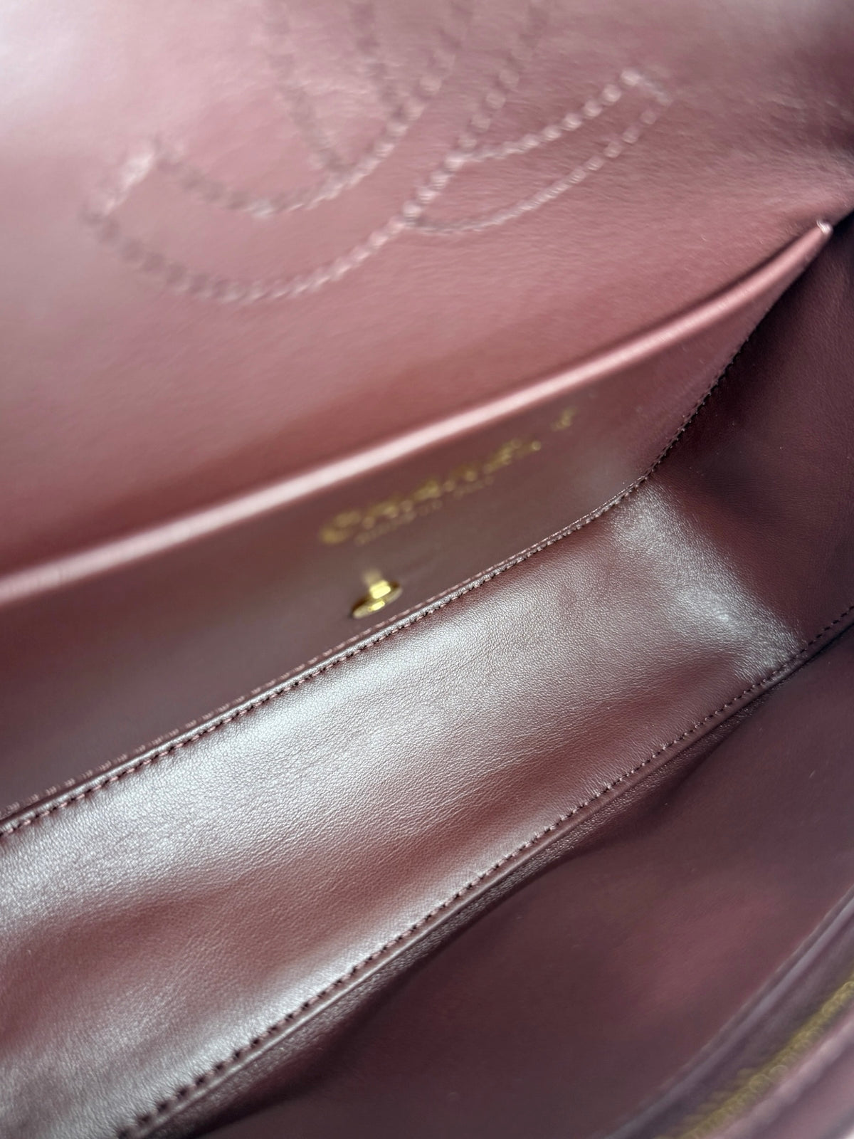 Chanel Burgundy Suede Mini Classic Double Flap T8999