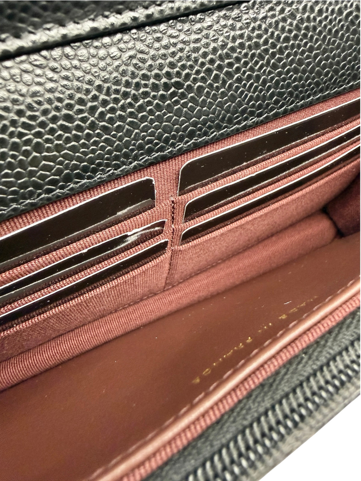 Chanel Black Caviar Turnlock Wallet On Chain T9001