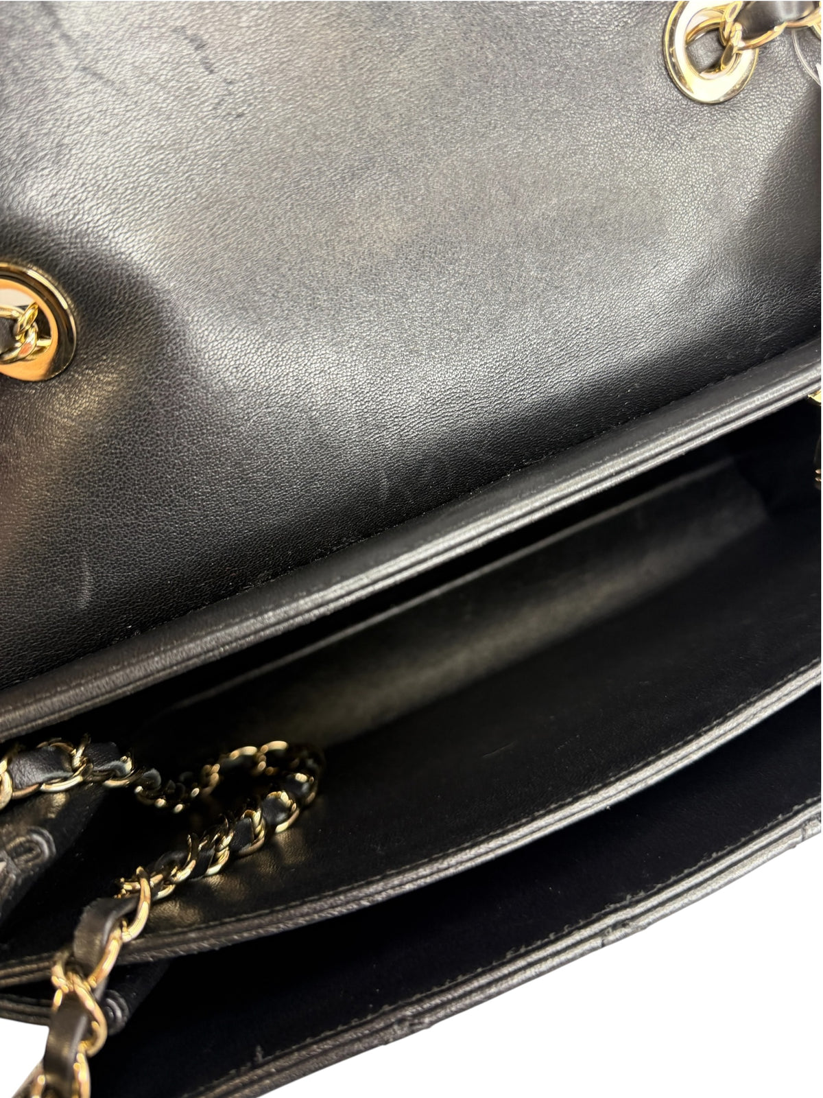 Chanel Black Sheepskin Large Beauty Lock Flap T9151