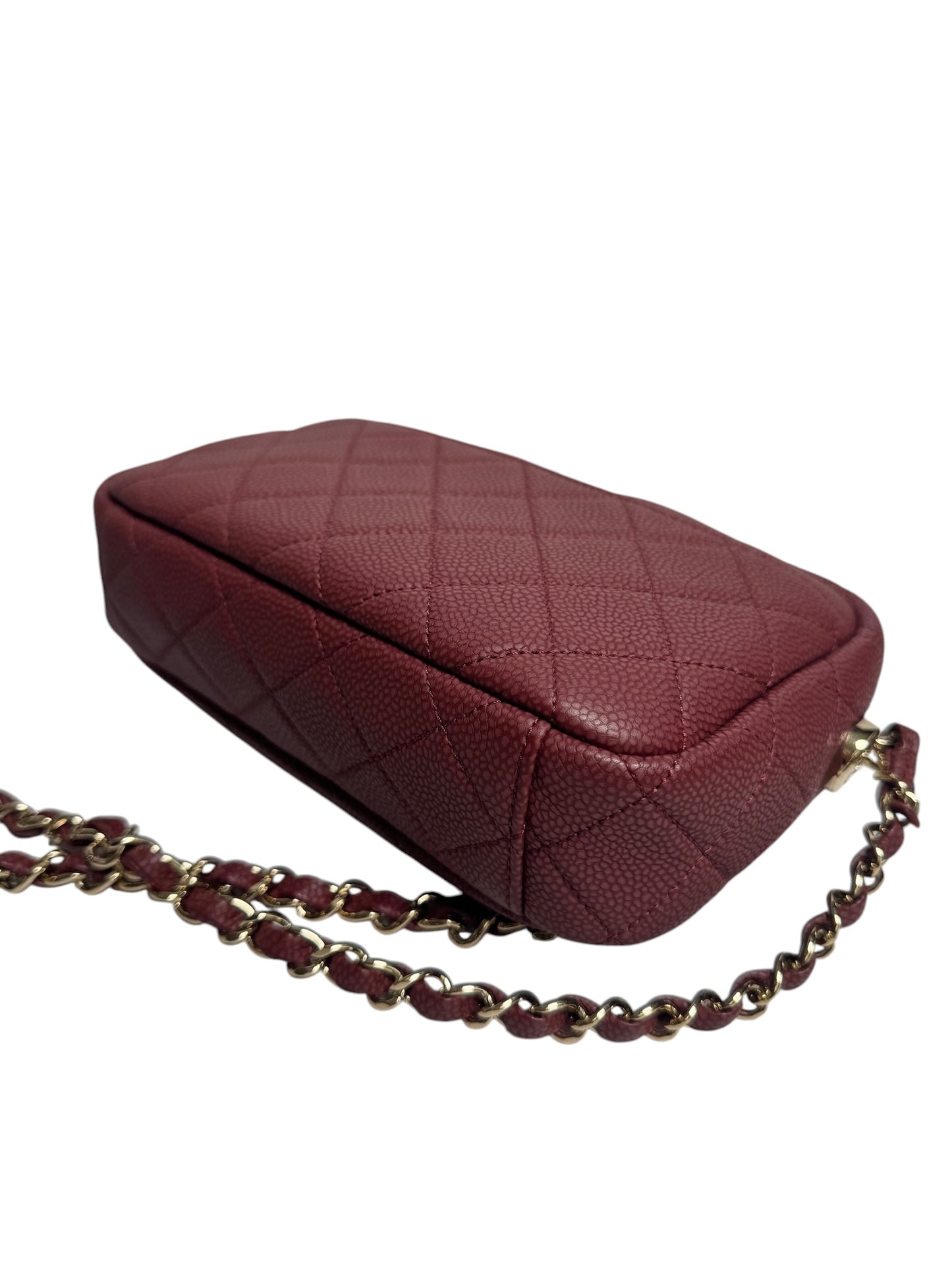 chanel camera ghw caviar red ghw