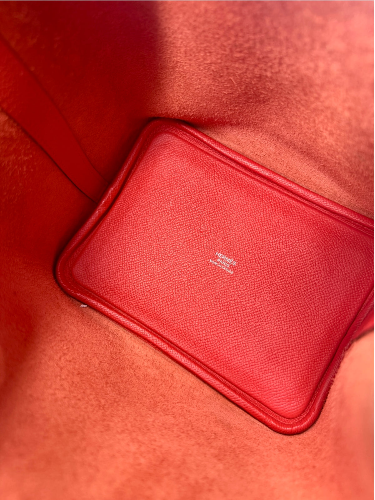 Hermes Epsom Tressage Rouge Picotin 18 T9072