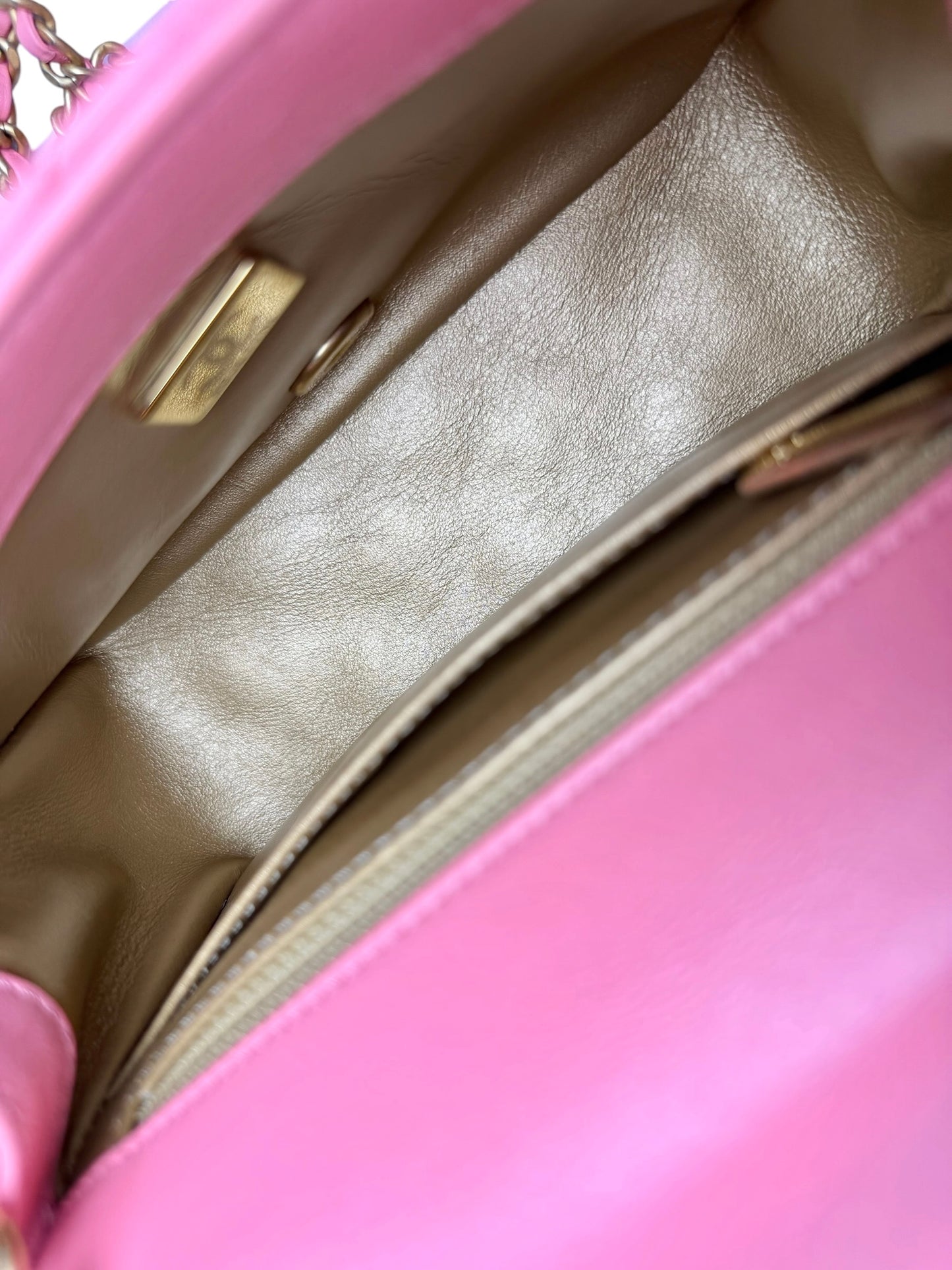 Chanel Pearl Crush Square Lambskin Flap Mini Pink