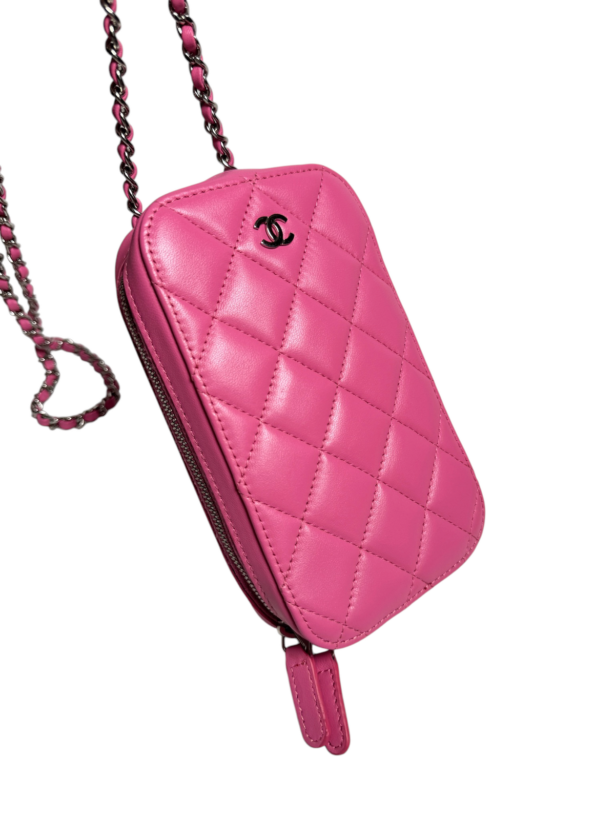 Chanel Pink Lamb Phone Holder T8499