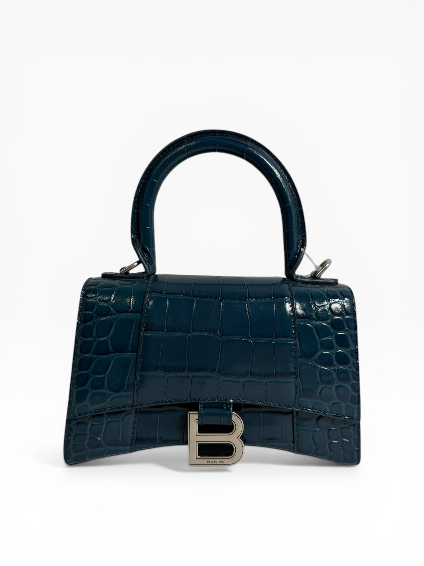 Balenciaga Blue Crocodile Hourglass T7355