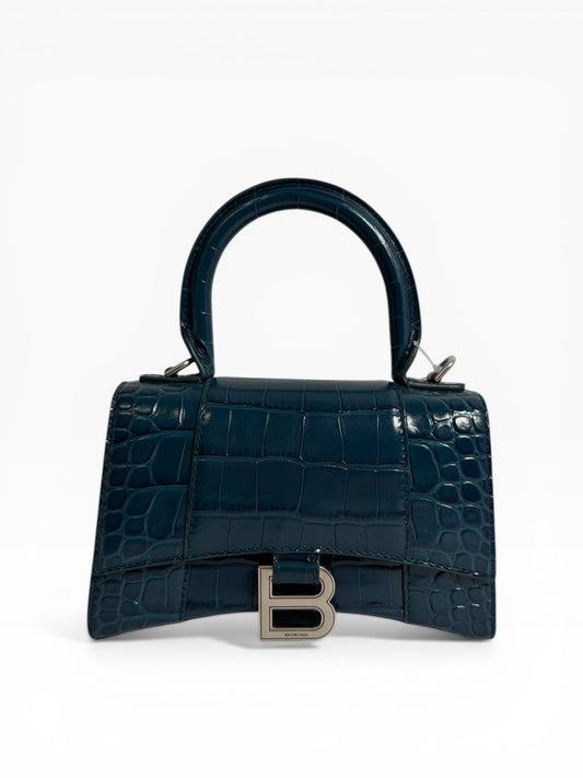 Balenciaga Blue Crocodile Hourglass T7355