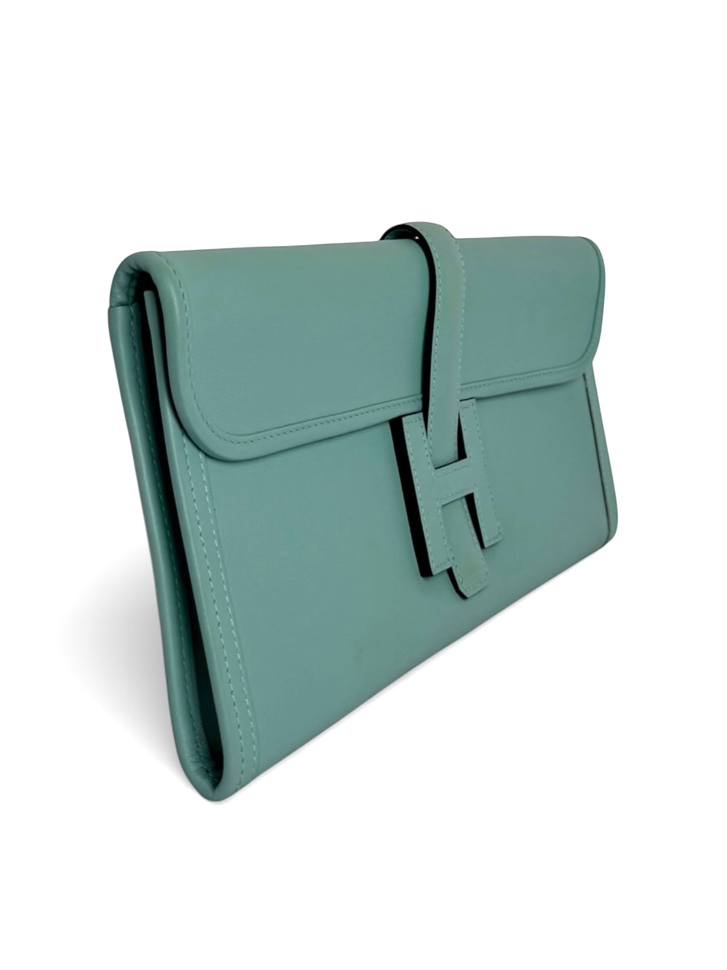 Hermes Jige clutch blue swift leather