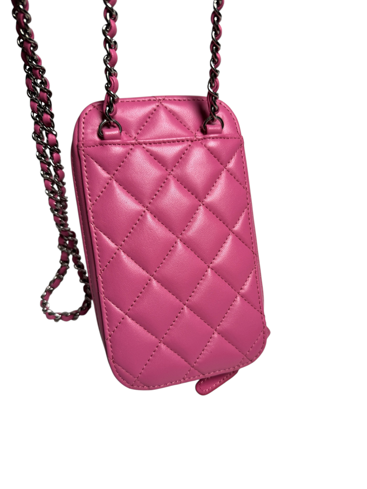 Chanel Pink Lamb Phone Holder T8499