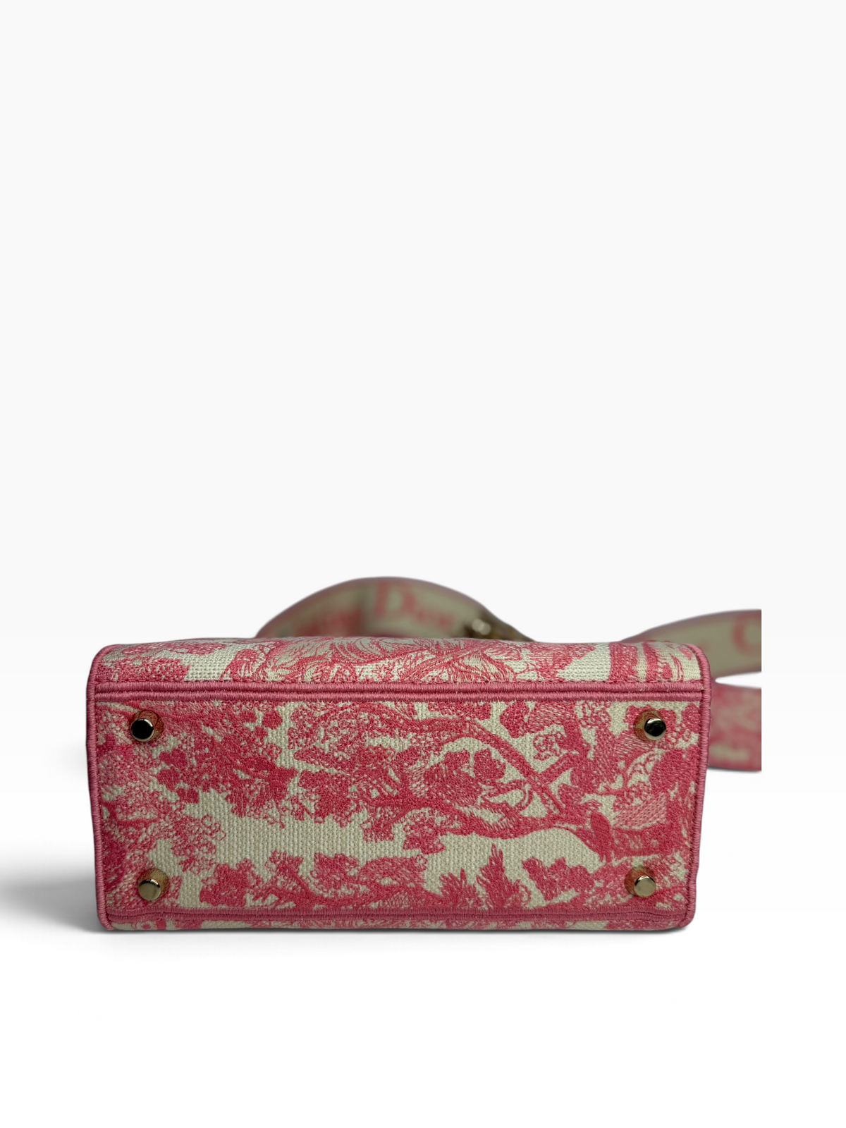Dior pink canvas medium lady ghw t8788