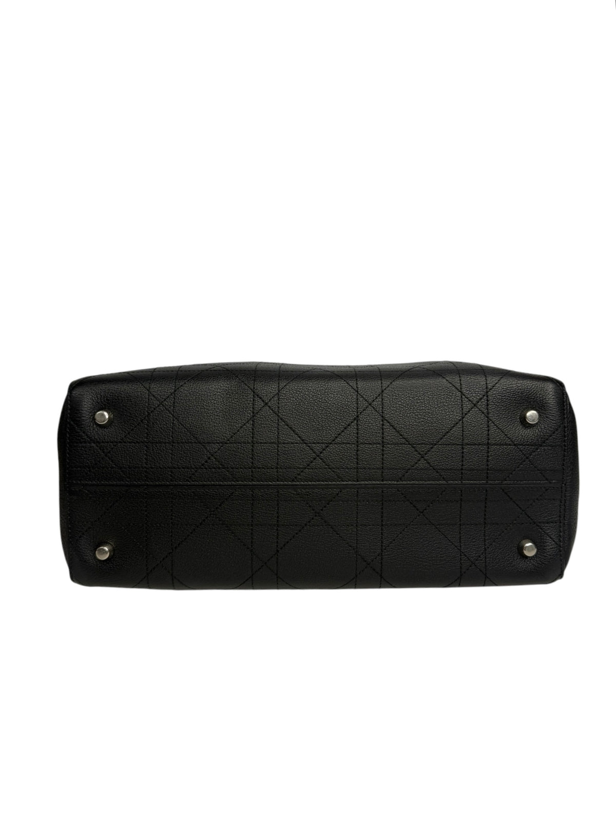 Dior Black Leather UltraDior Tote SHW T8981