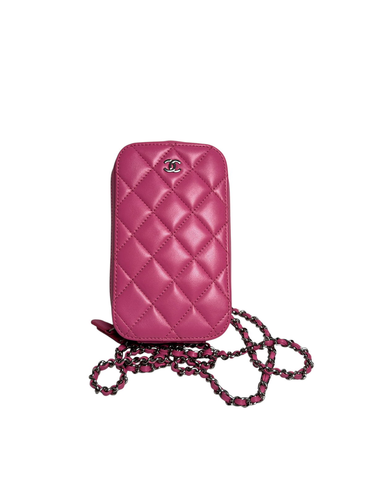 Chanel Pink Lamb Phone Holder T8499