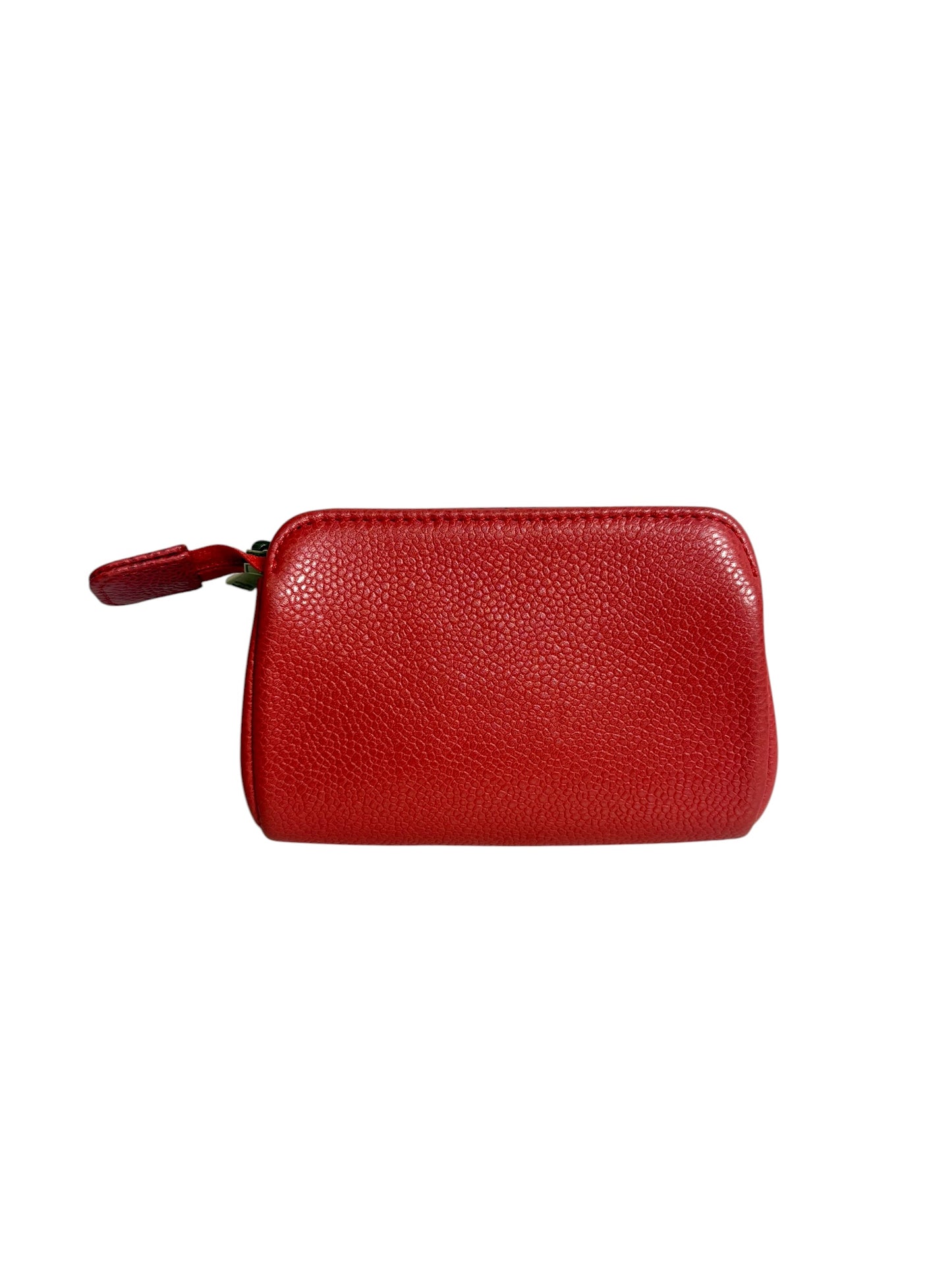 Chanel CC Zip Cosmetic Pouch Red T8576