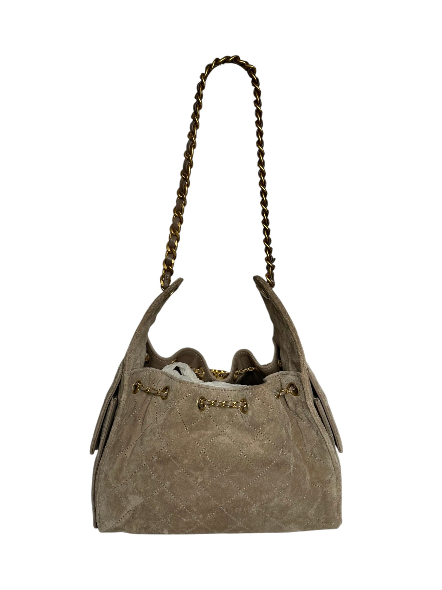 Chanel 25 Small Suede Hobo