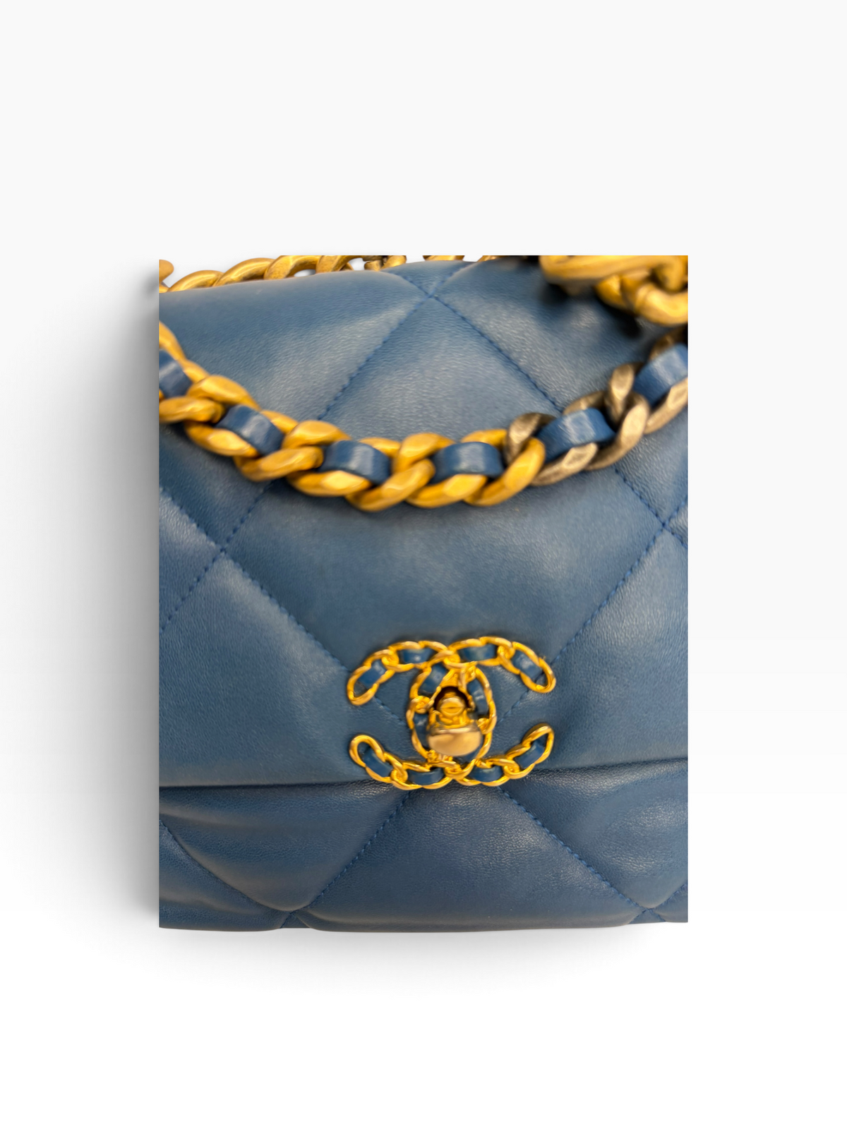 Chanel 19 Flap Large Blue T8849
