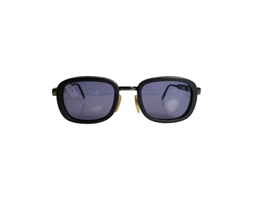 Chanel Black Rectangular Sunglasses with Purple Lenses T6653