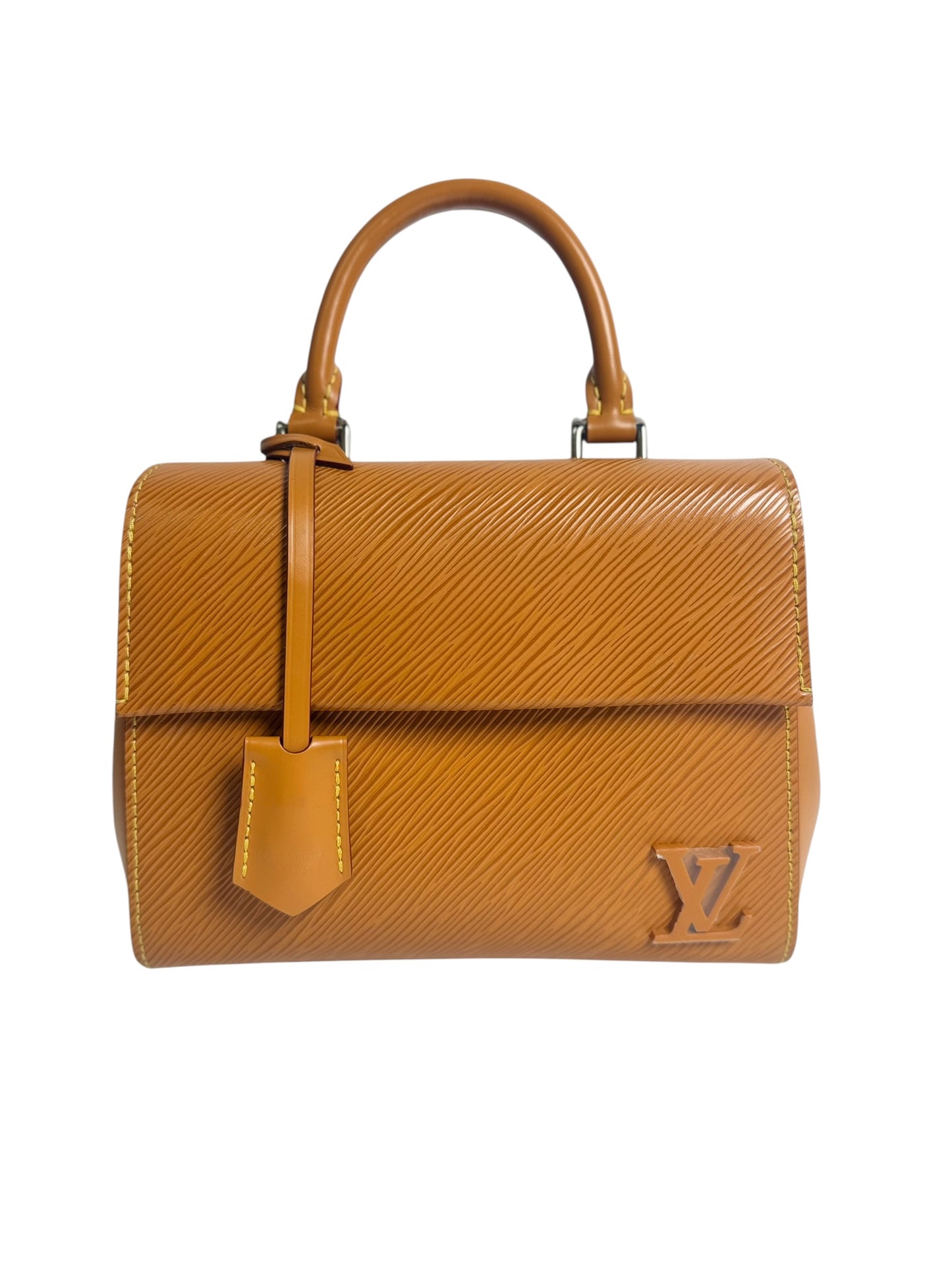 Louis Vuitton Epi Leather Cluny Top Handle Bag Brown T8624