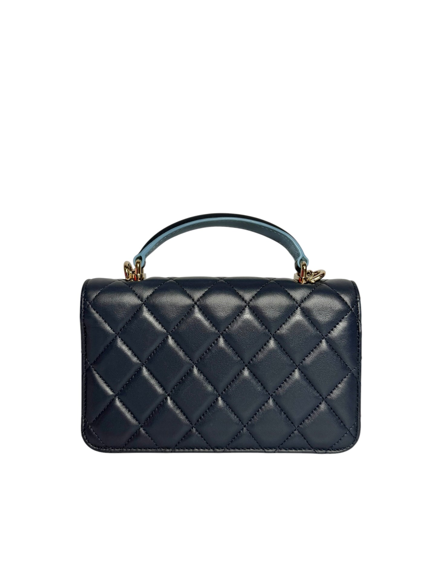 Chanel Top Handle Navy WOC Flap
