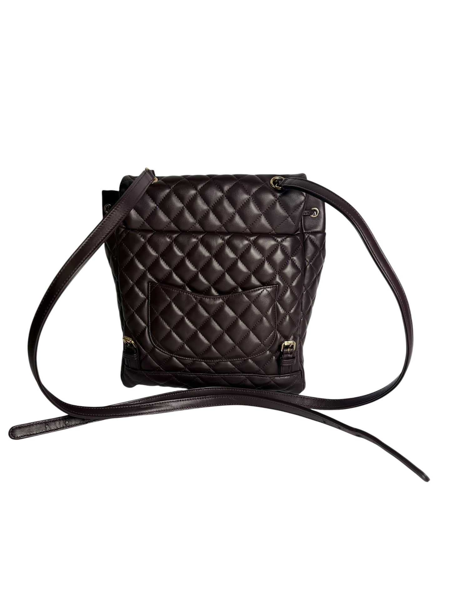 Chanel Vintage Quilted Backpack Purple T8623