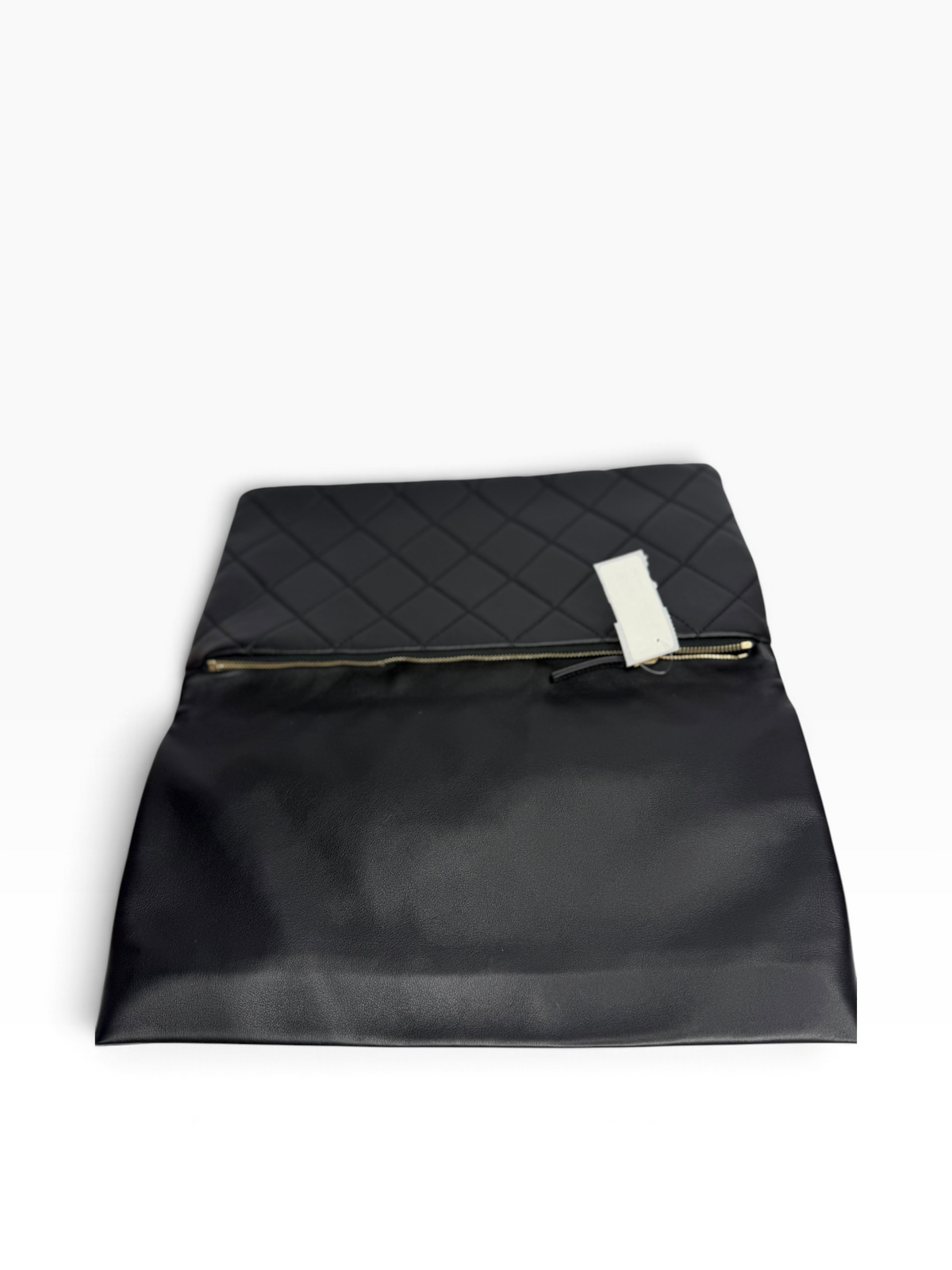 Chanel diamond quilting fold clutch black ghw T8845