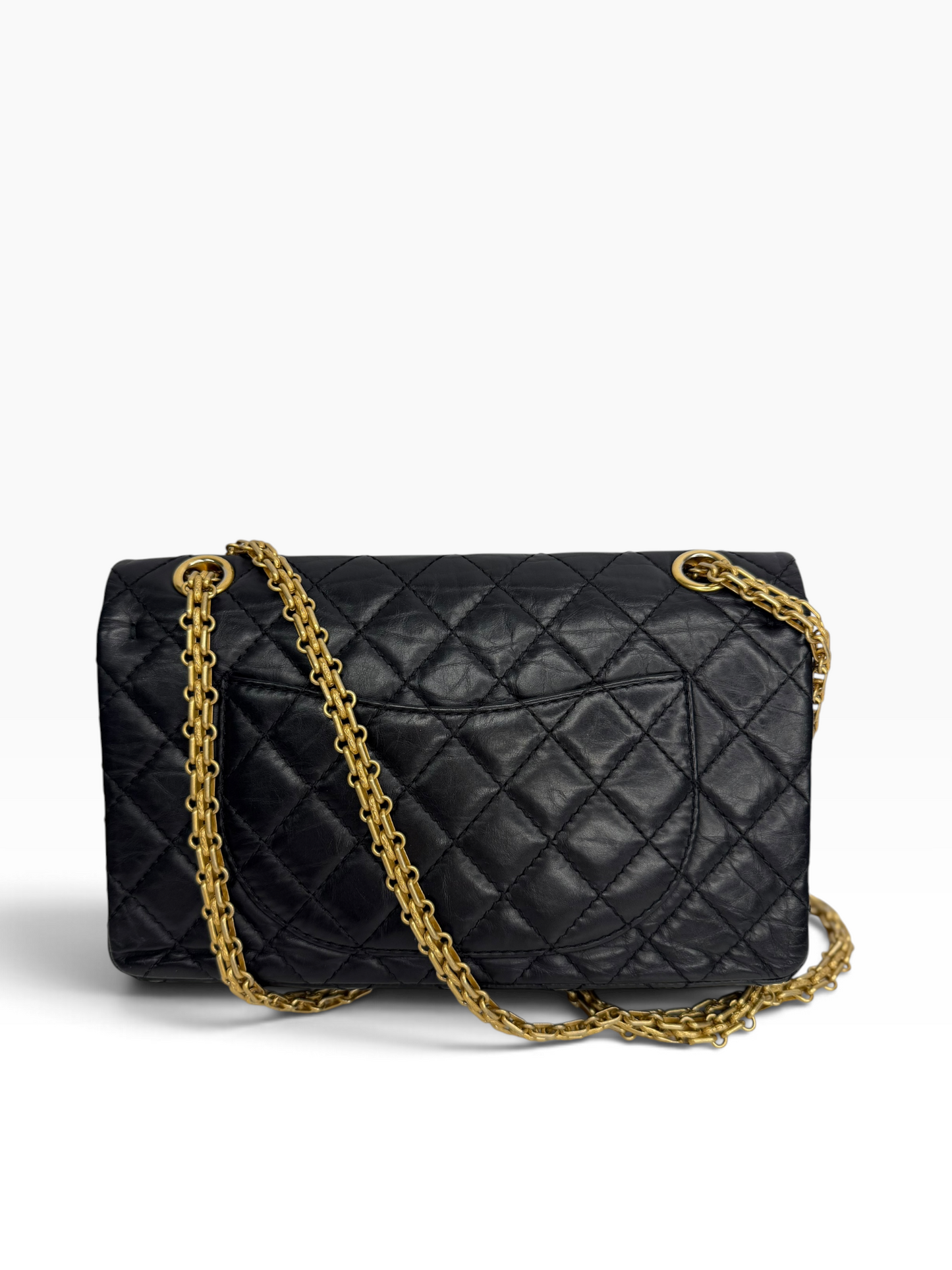 Chanel Casino Lucky Charm medium reissue black ghw t8781