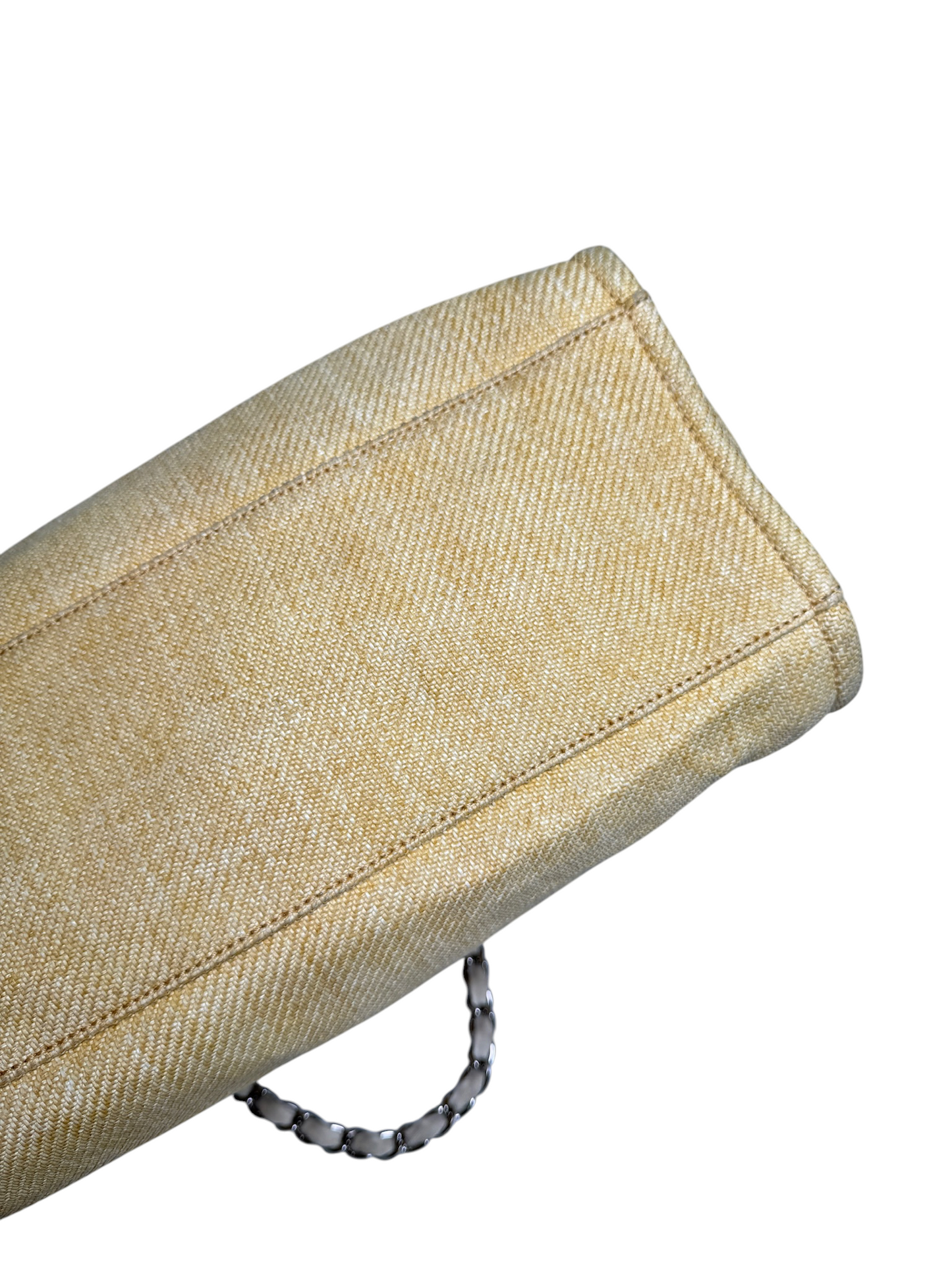 Chanel Deauville Canvas Yellow Tote T8493