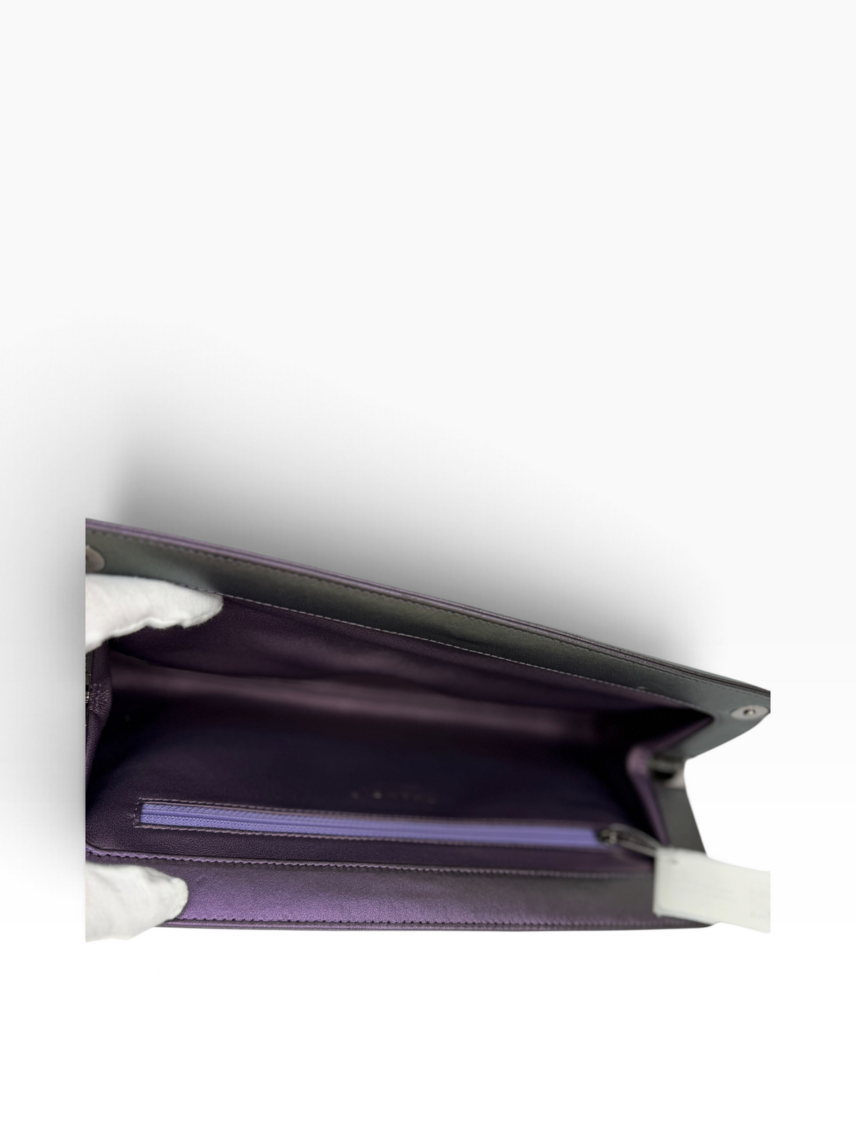 Chanel Iridescent Purple Clutch T8848