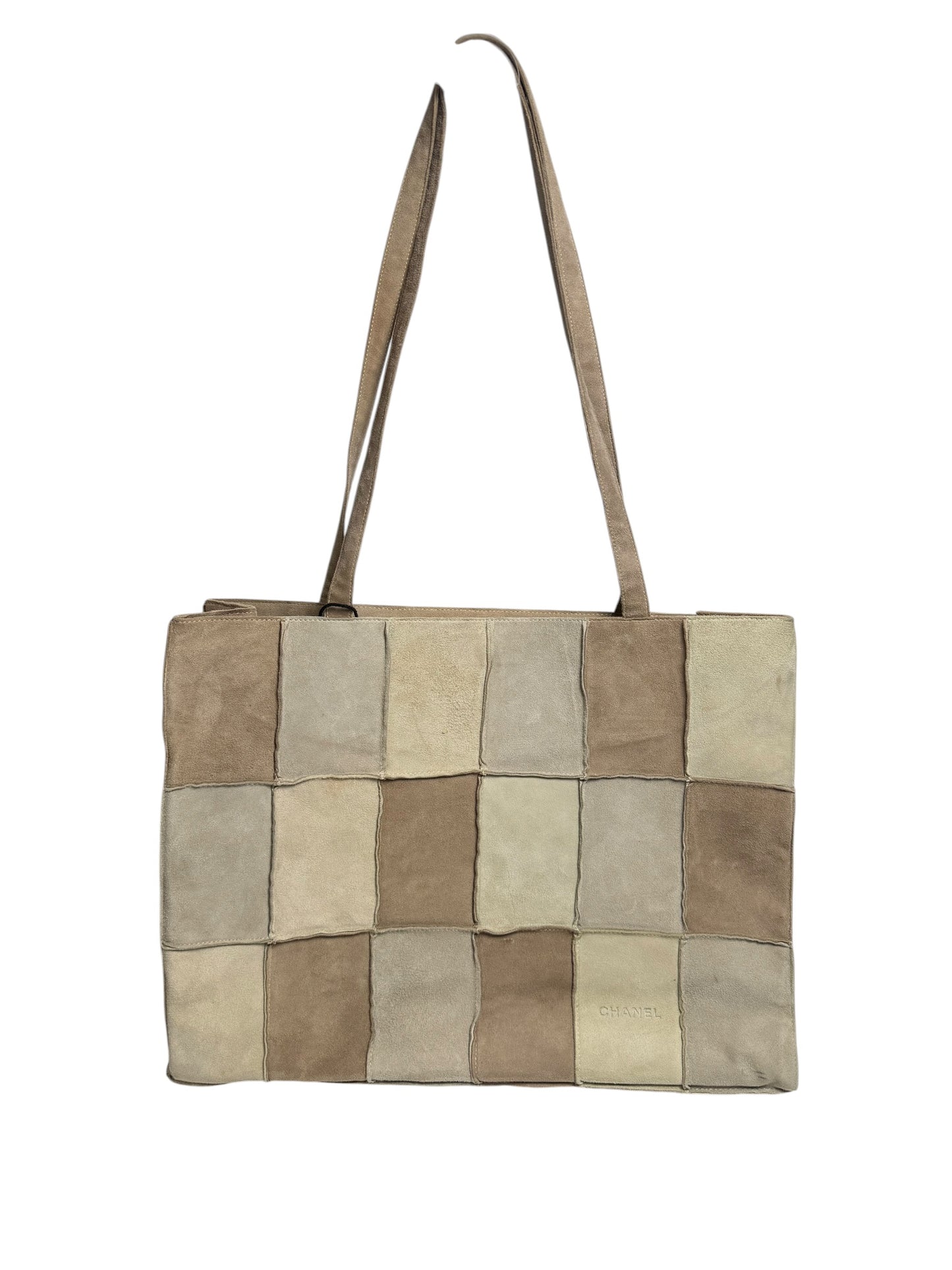 Chanel Beige Patchwork Suede Square Tote Bag T7173