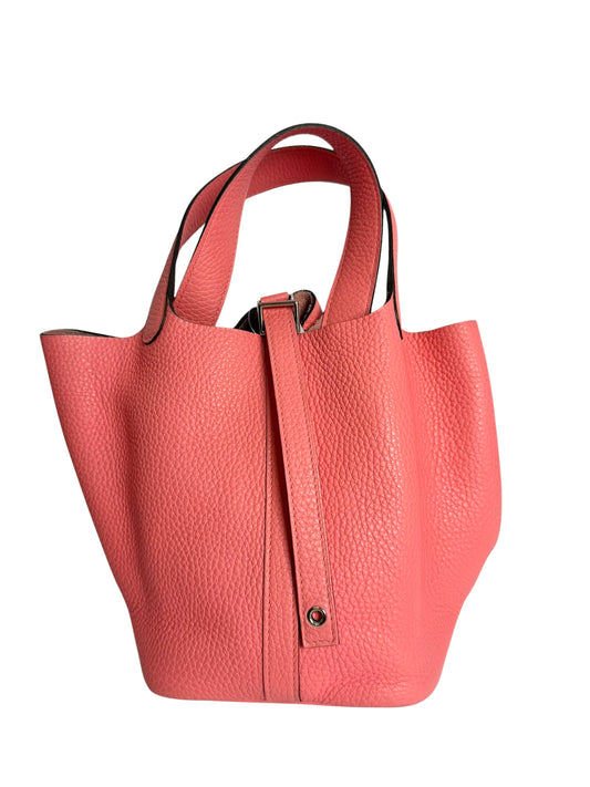 Hermès Clemence Picotin 18 Rose Azalee Palladium Hardware 2017 T8093