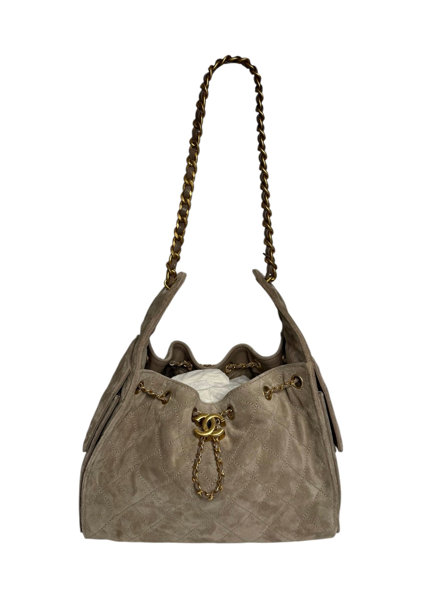 Chanel 25 Small Suede Hobo