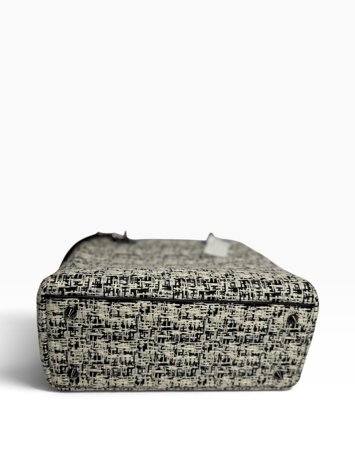 Dior Black/White Tweed Lady Medium T8776