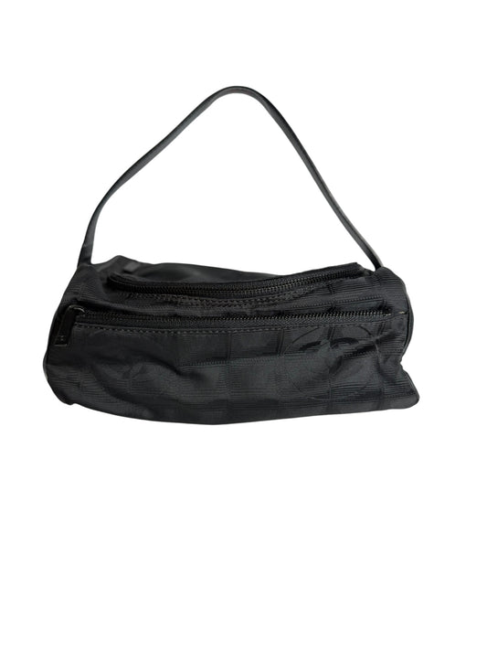 Chanel Black Nylon Logo Shoulder Bag T5474