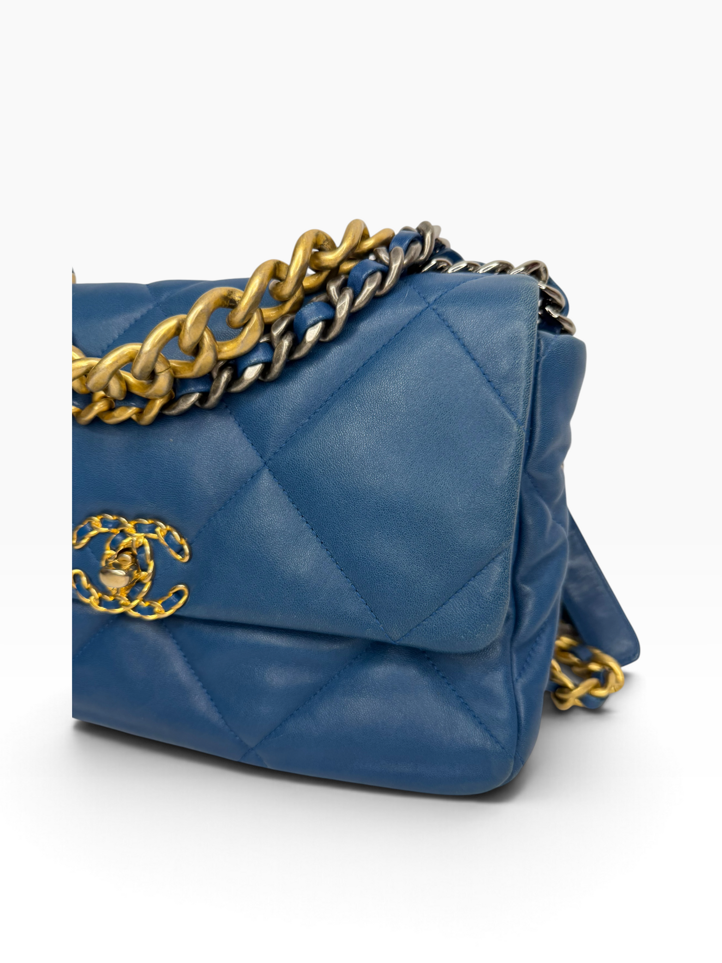 Chanel 19 Flap Large Blue T8849