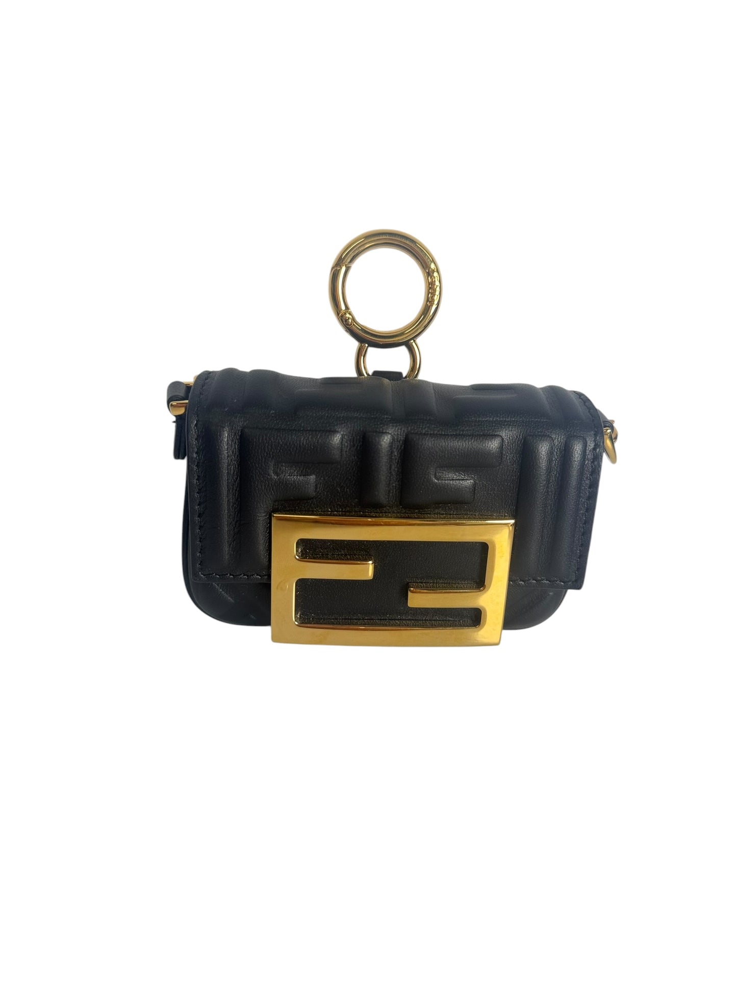 Fendi Baguette Nano Charm Black T5828
