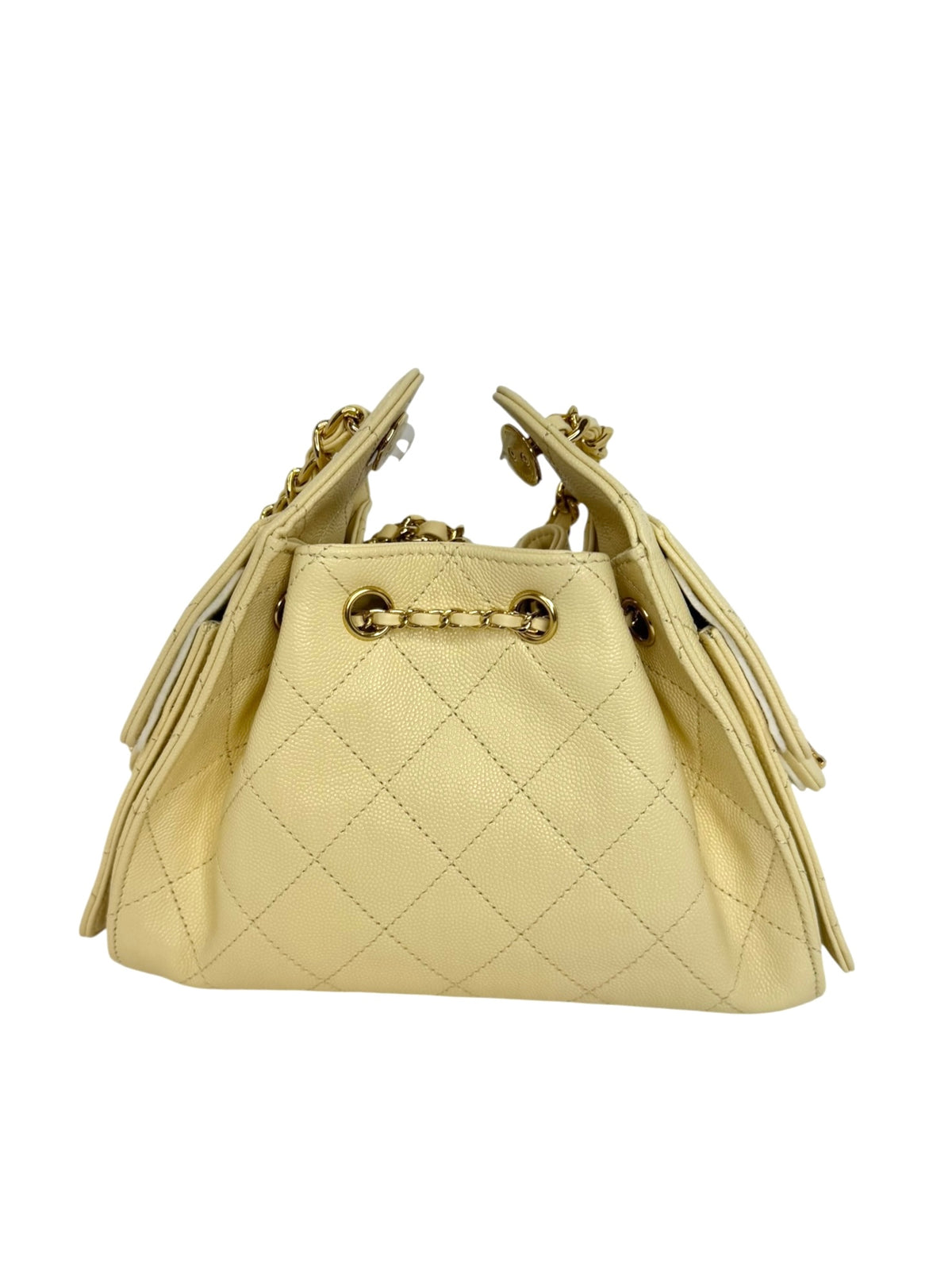 Chanel 25 Beige Caviar Mini T9266