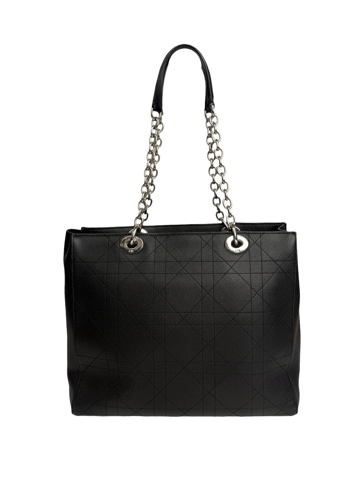 Dior Black Leather UltraDior Tote SHW T8981