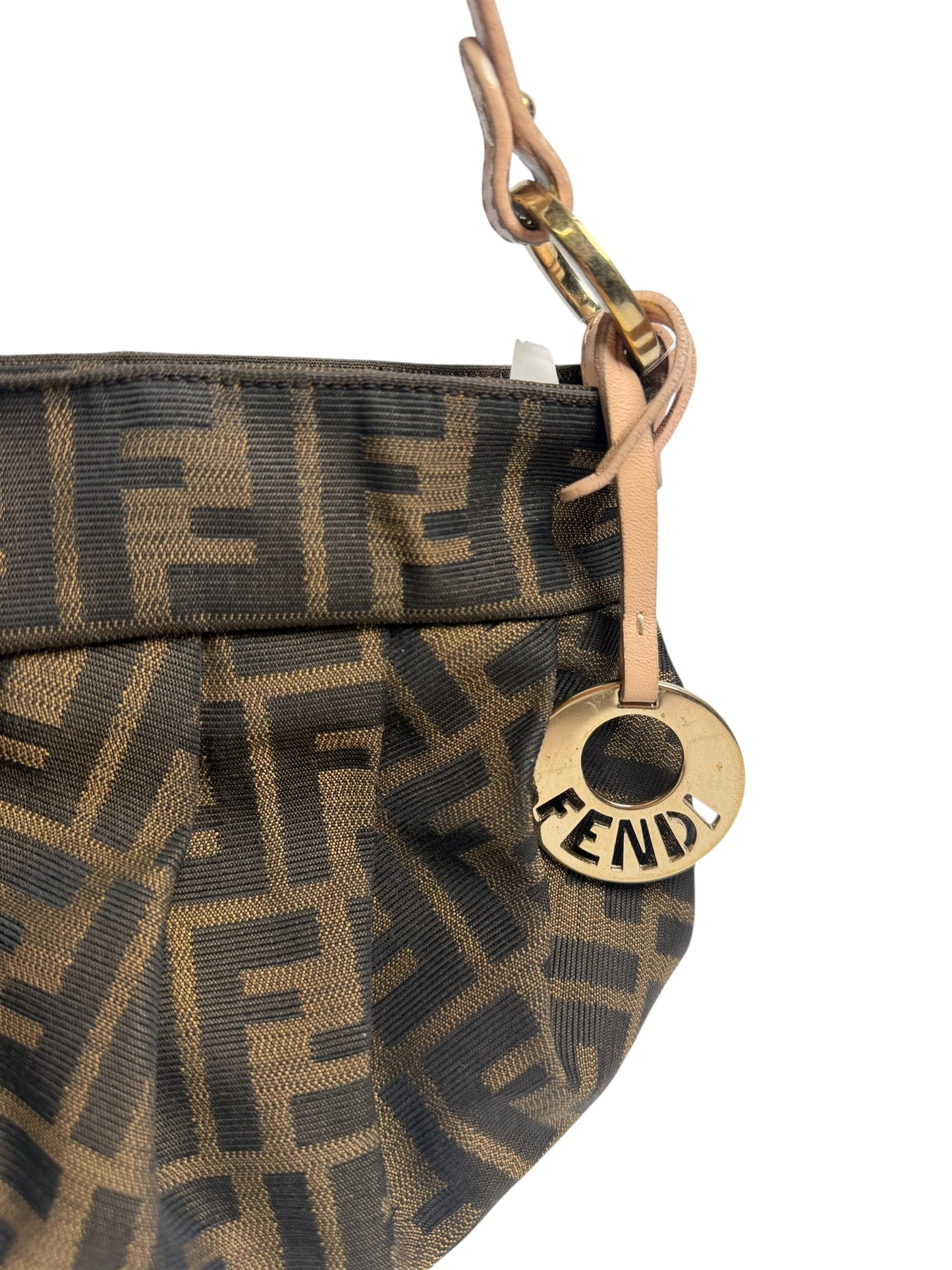 Fendi Zucca Monogram Shoulder Bag Brown T8688