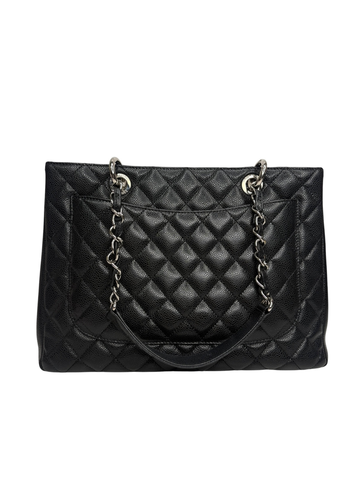 Chanel Black Caviar Grand Shopping Tote SHW T9011
