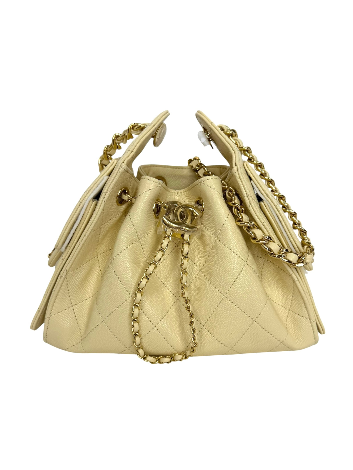 Chanel 25 Beige Caviar Mini T9266