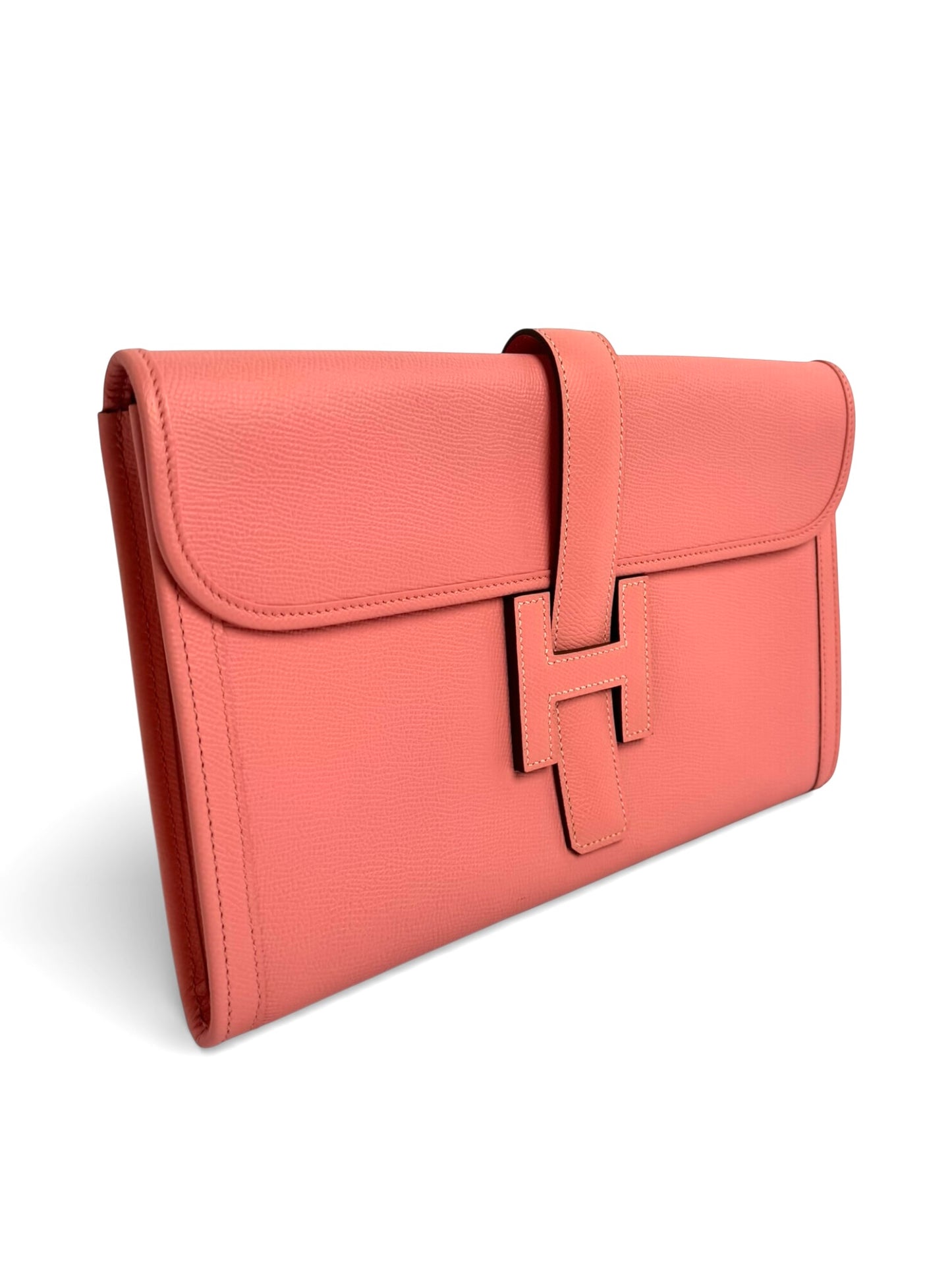 Hermes Pink Jige Clutch