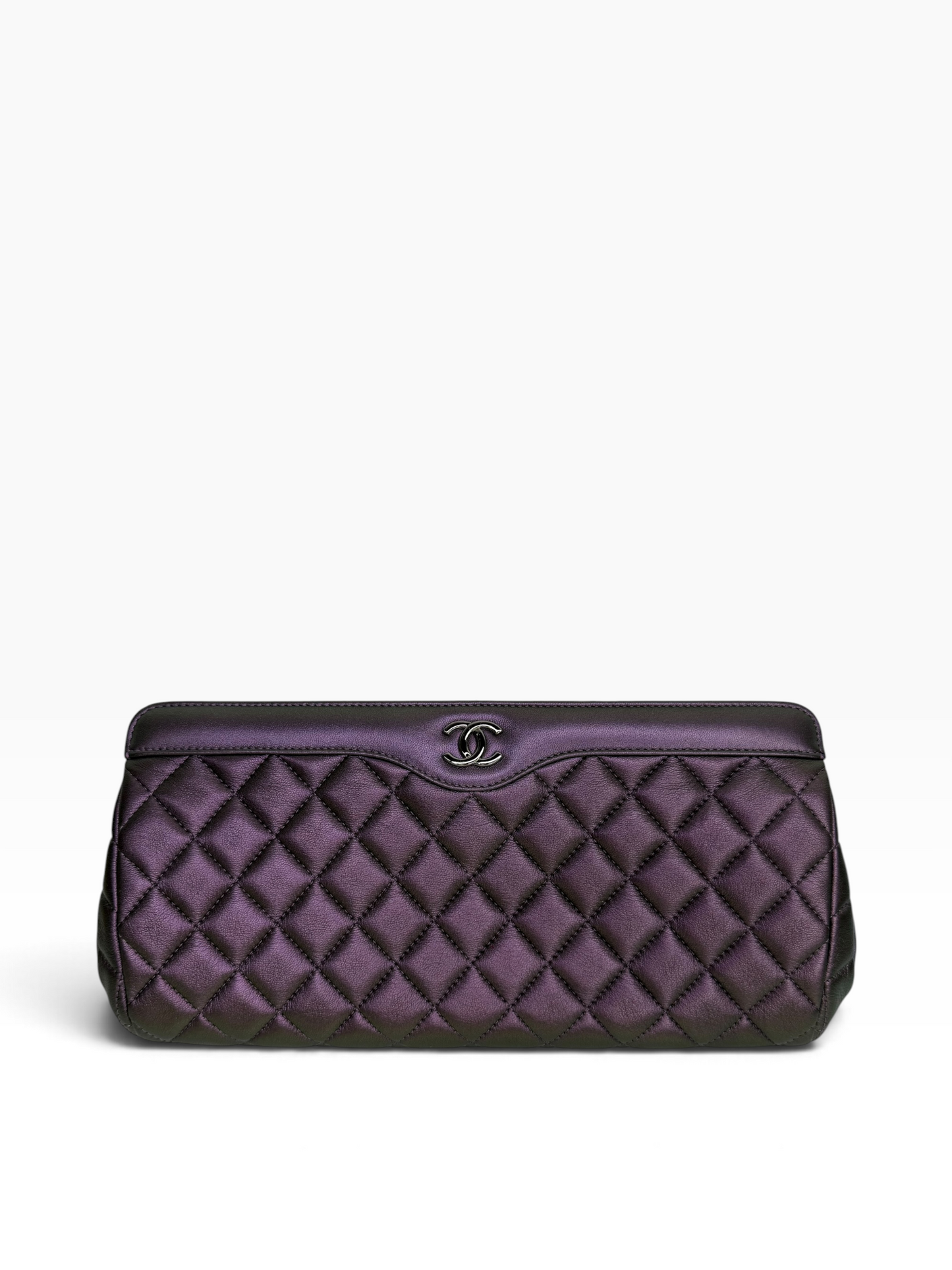 Chanel Iridescent Purple Clutch T8848