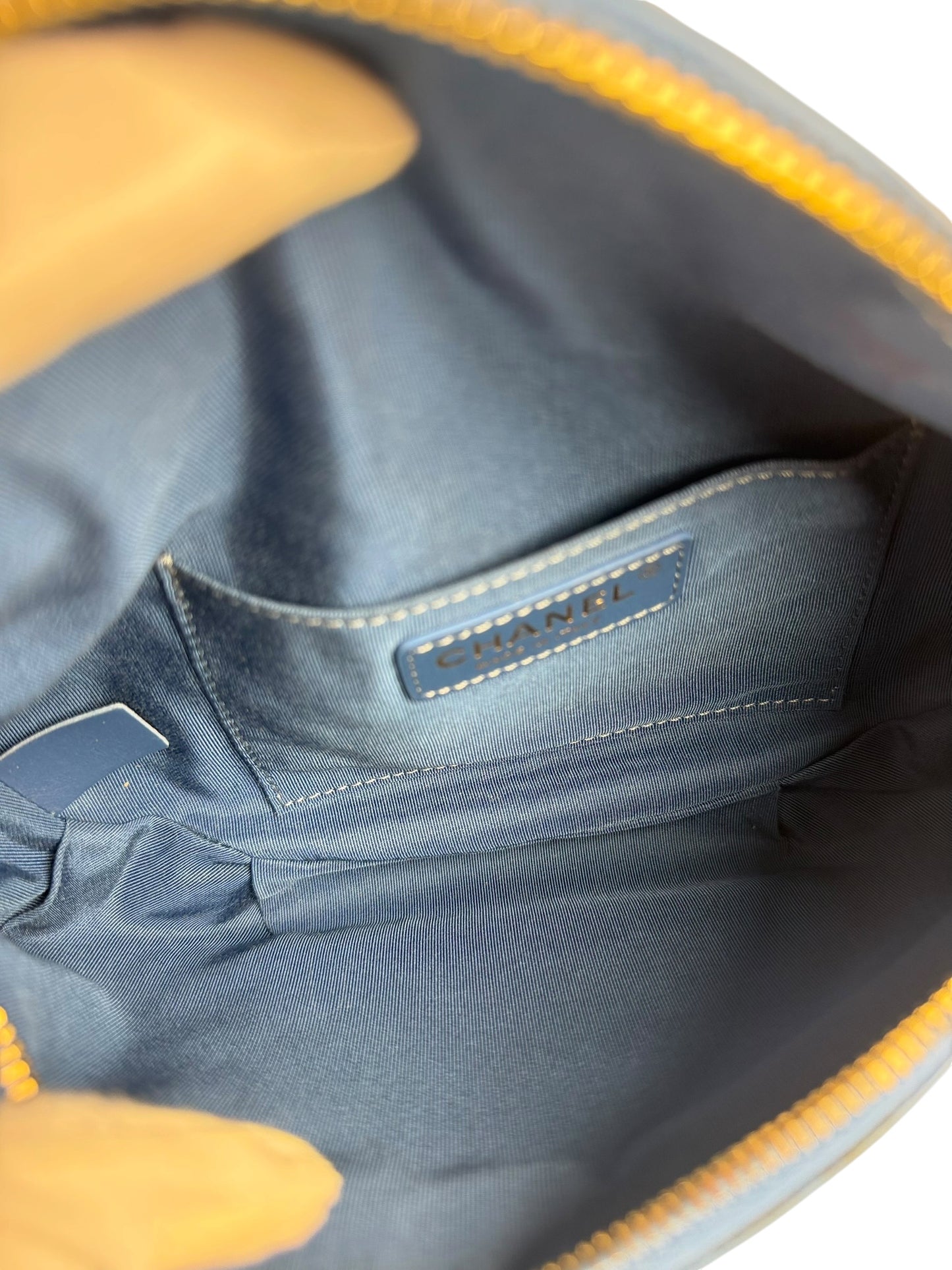 Chanel Quilted Waist Belt Bag Blue T8578