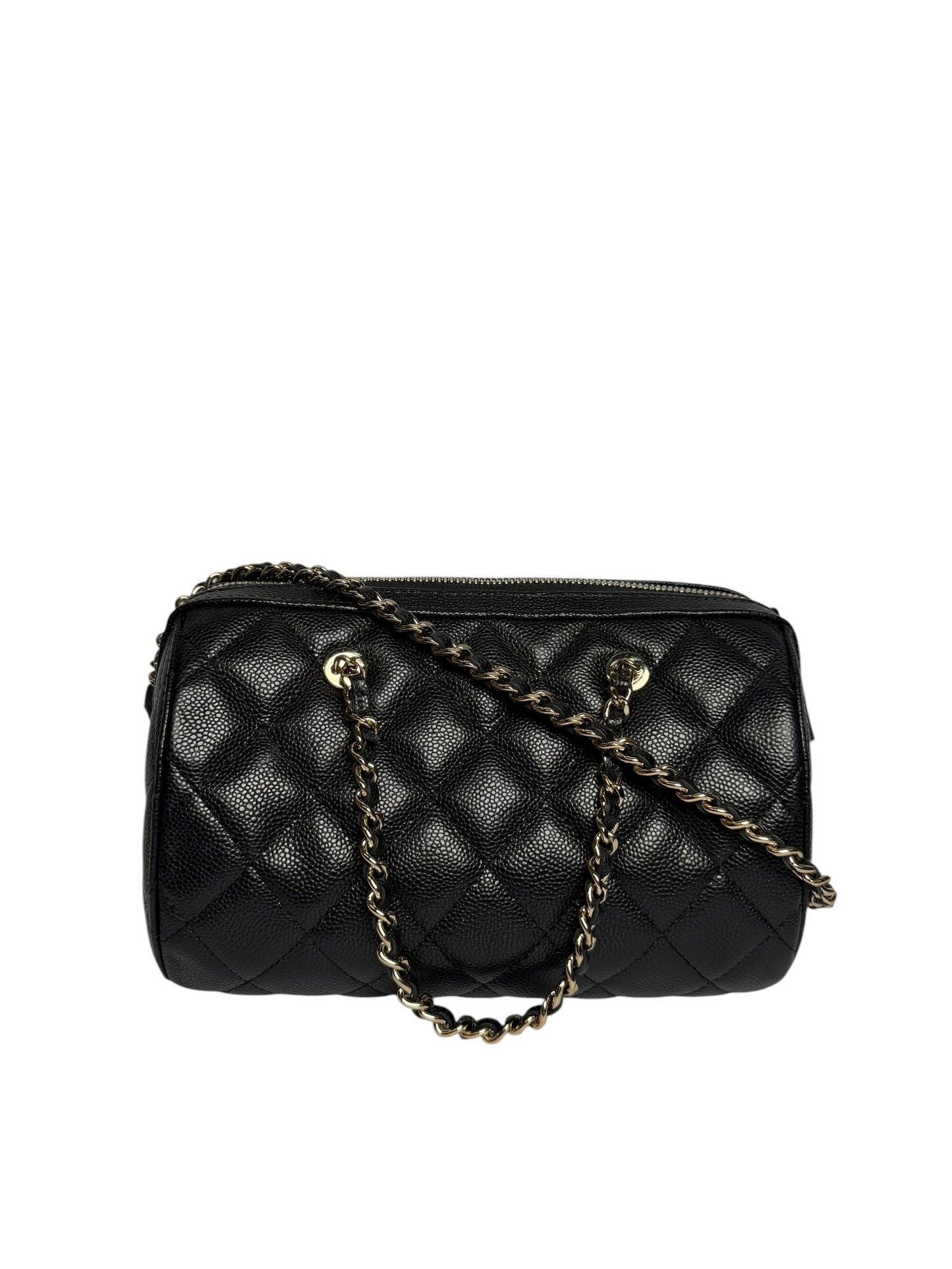 Chanel Black Caviar Barrel Bag