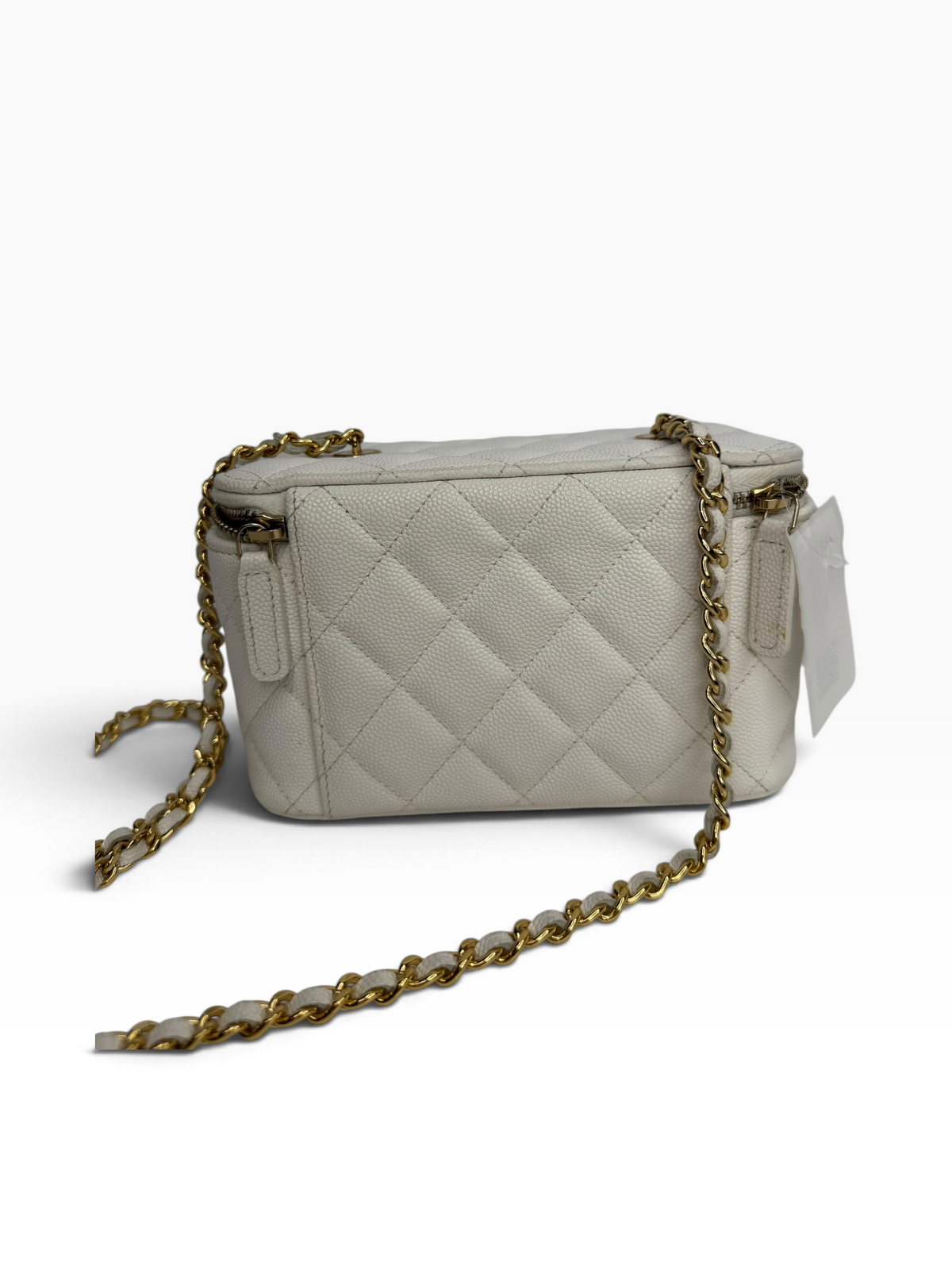 Chanel Casino Vanity White Caviar T8869