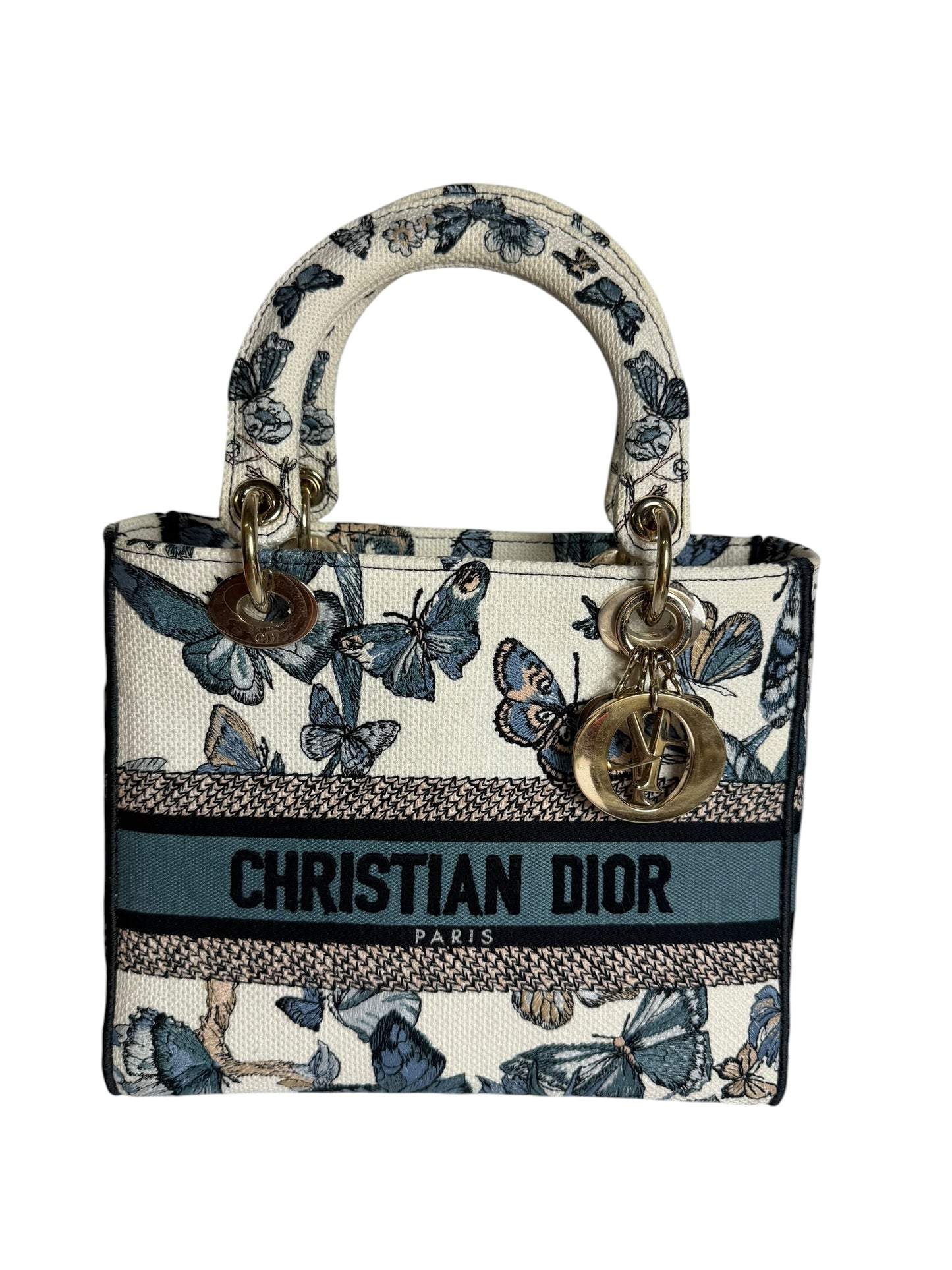Christian Dior Butterfly Blue Canvas Lady