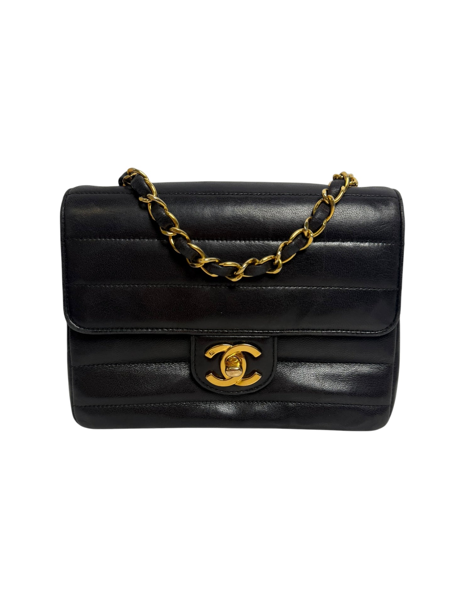 Chanel Vintage Horizontal Quilted Leather Flap Bag T6132