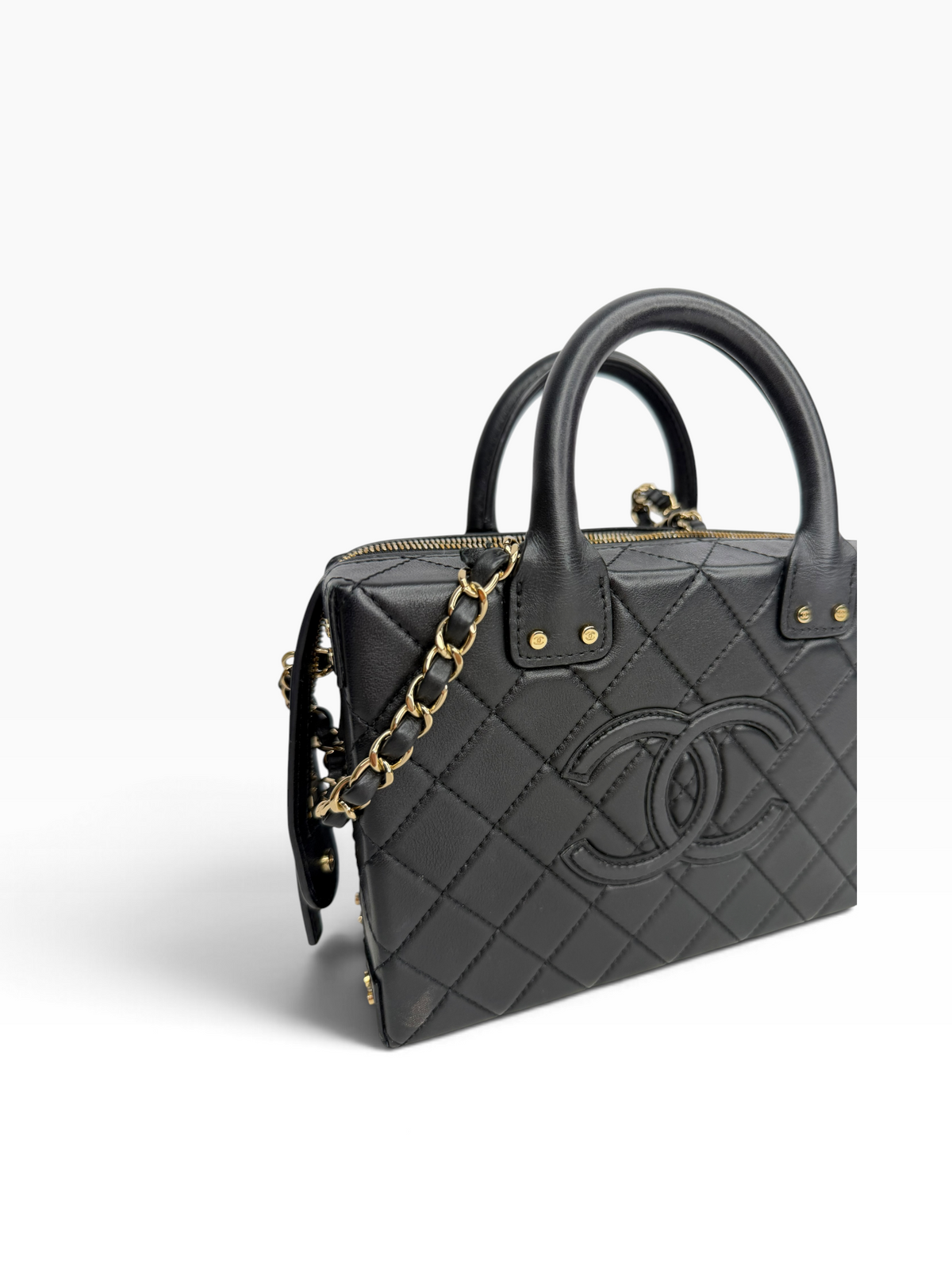 Chanel Black Square Vanity Crossbody T8883