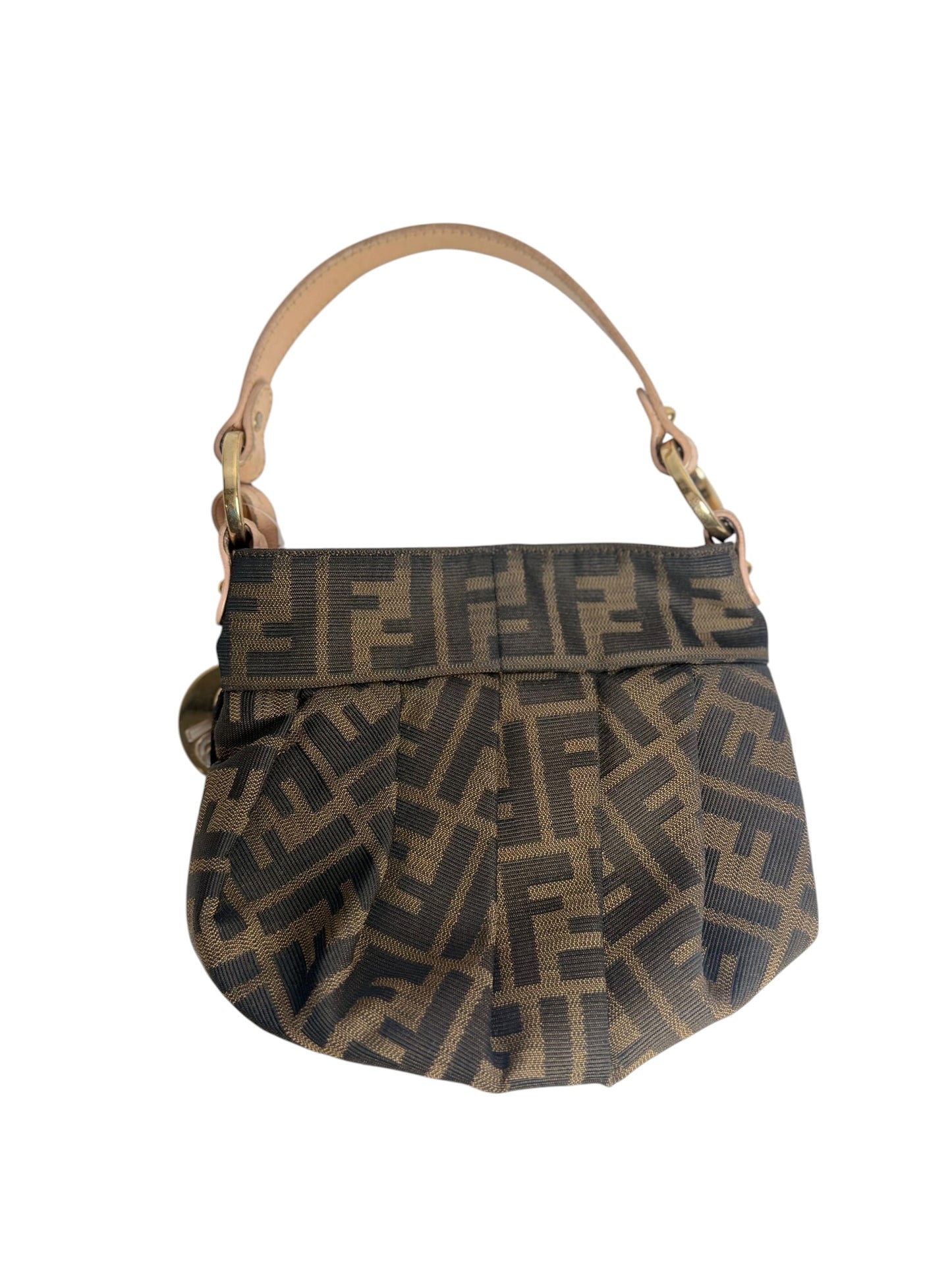 Fendi Zucca Monogram Shoulder Bag Brown T8688
