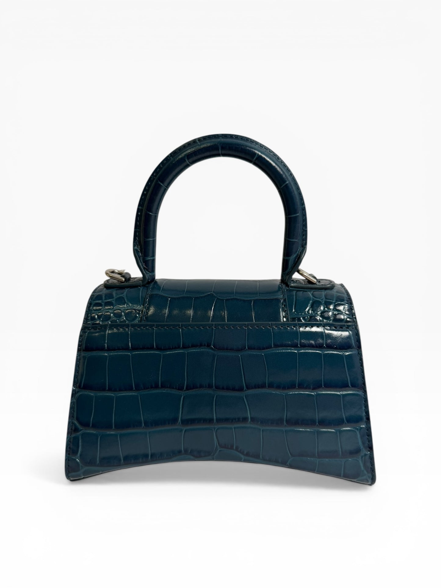 Balenciaga Blue Crocodile Hourglass T7355