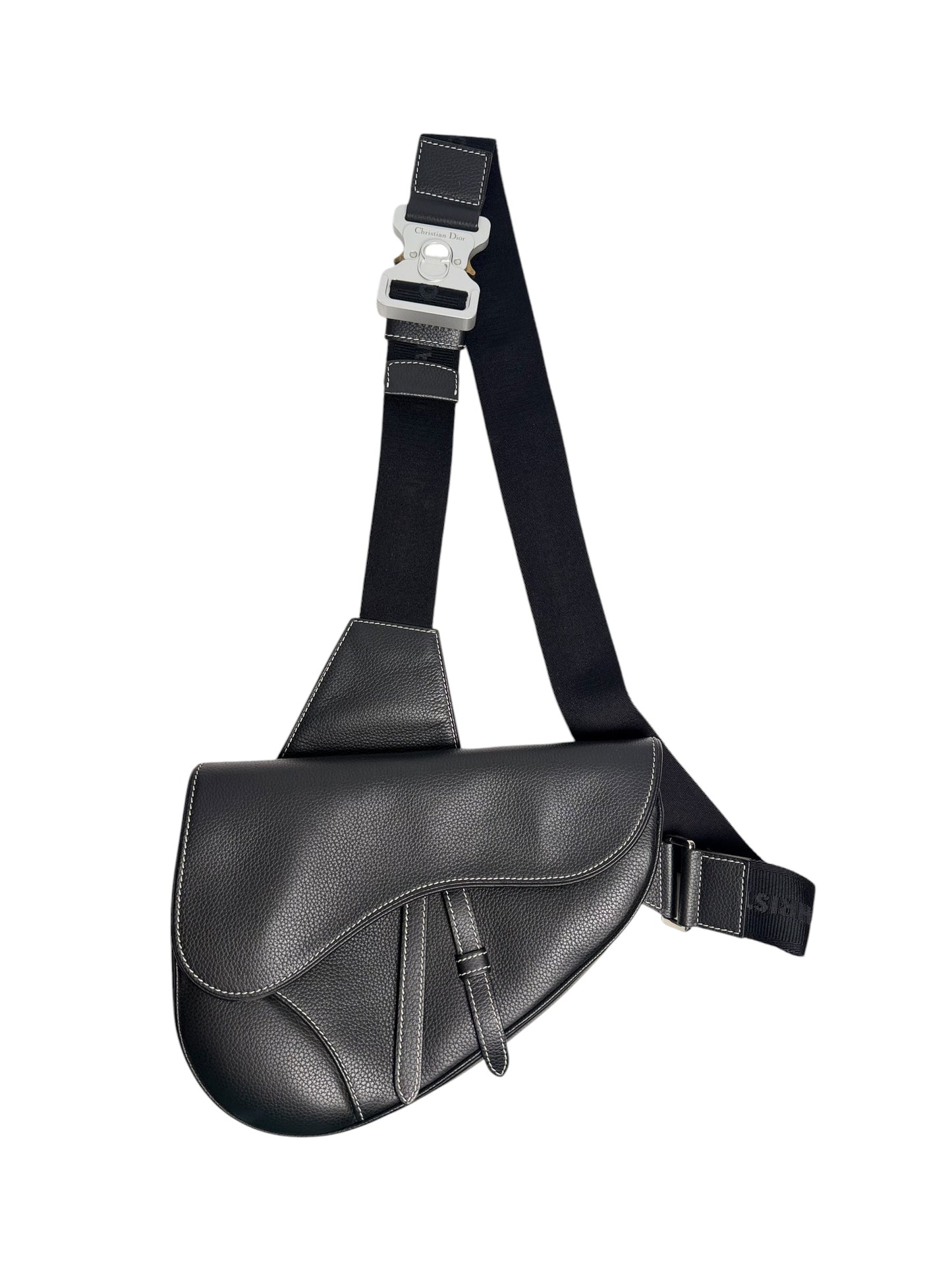 Dior Saddle Bag in Black Grained Calfskin T7153