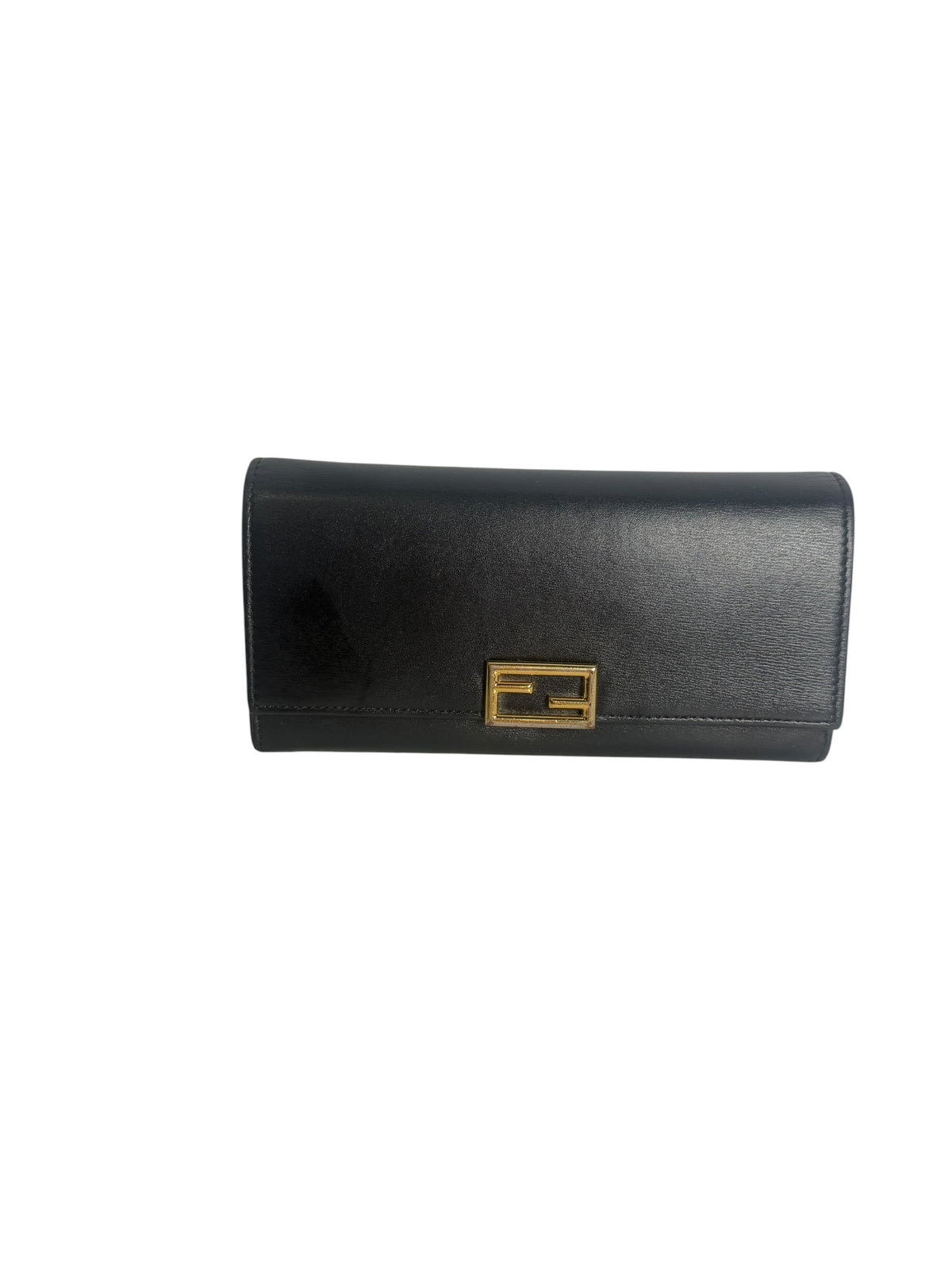 Fendi Black Leather Continental Long Wallet T8343
